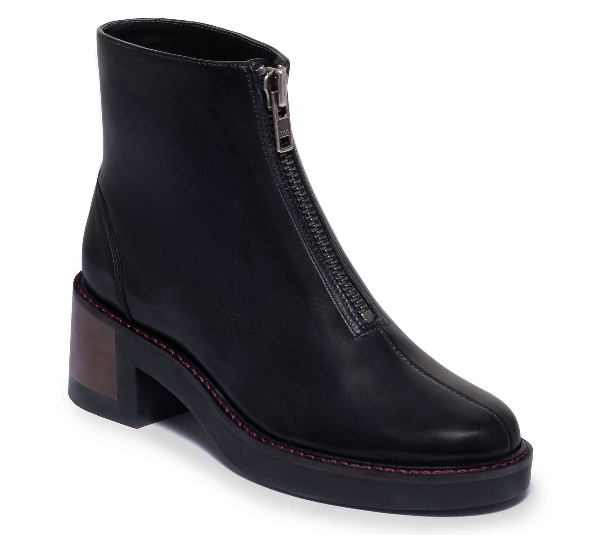 Bernardo Front Zip Leather Bootie - Tess