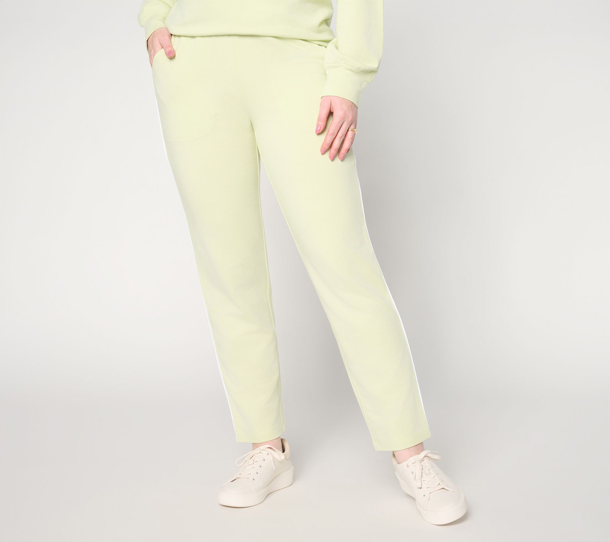 Denim & Co. Active Regular Drapey French Terry Pants