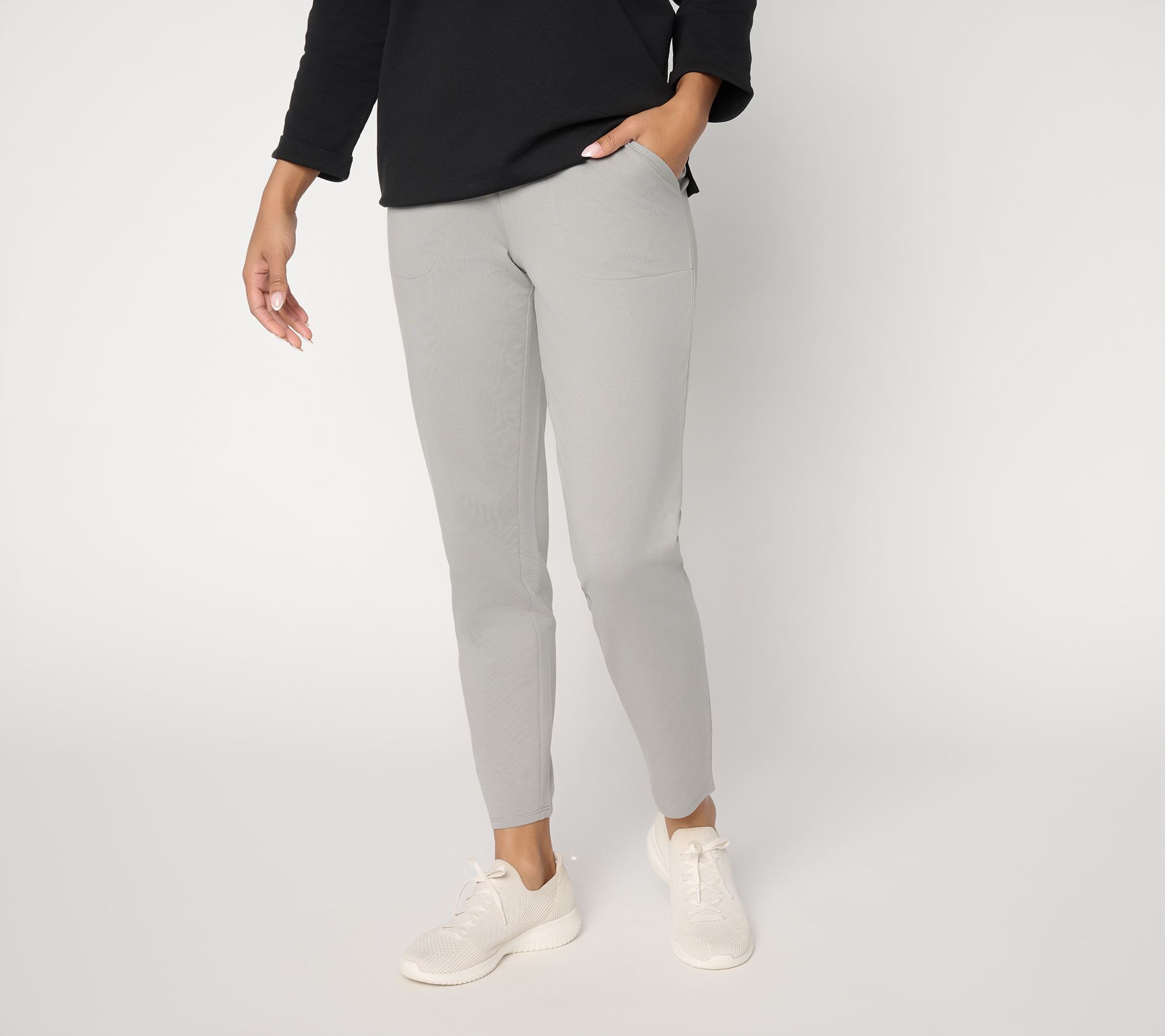 Denim & Co Regular EasyWear French Terry Ankle Pants