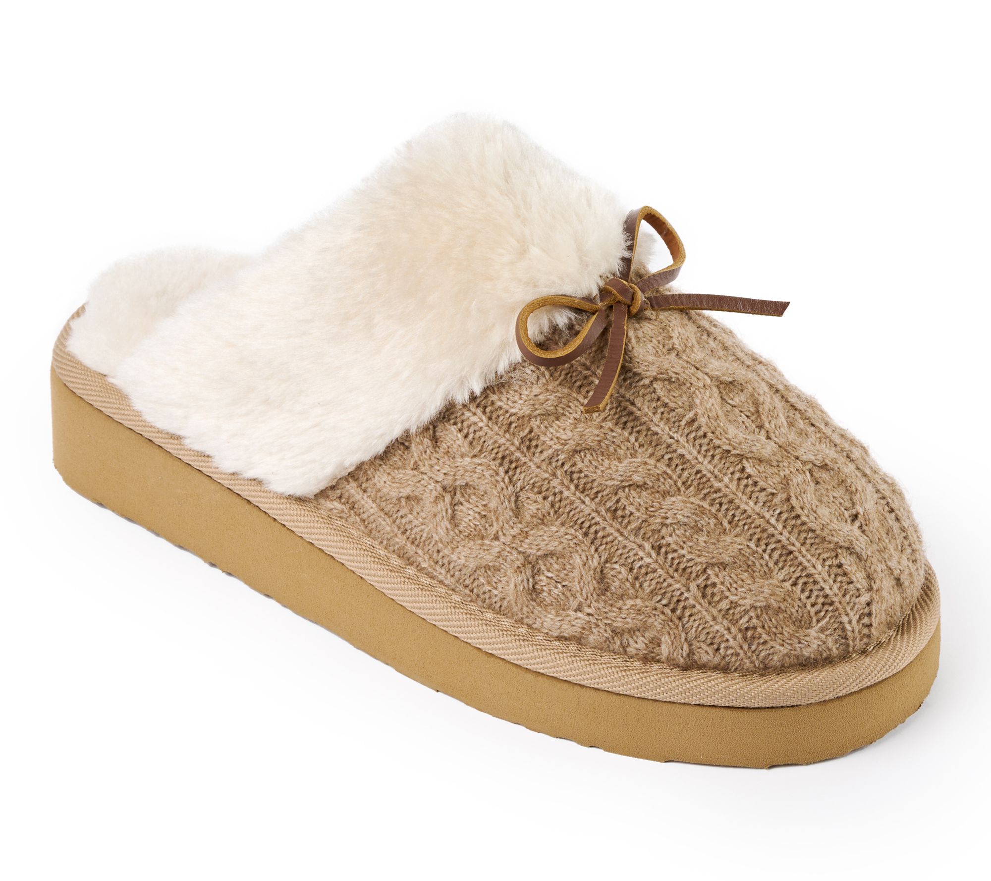 Minnetonka Women's Flurry Scuff Sweater Knit Slippers