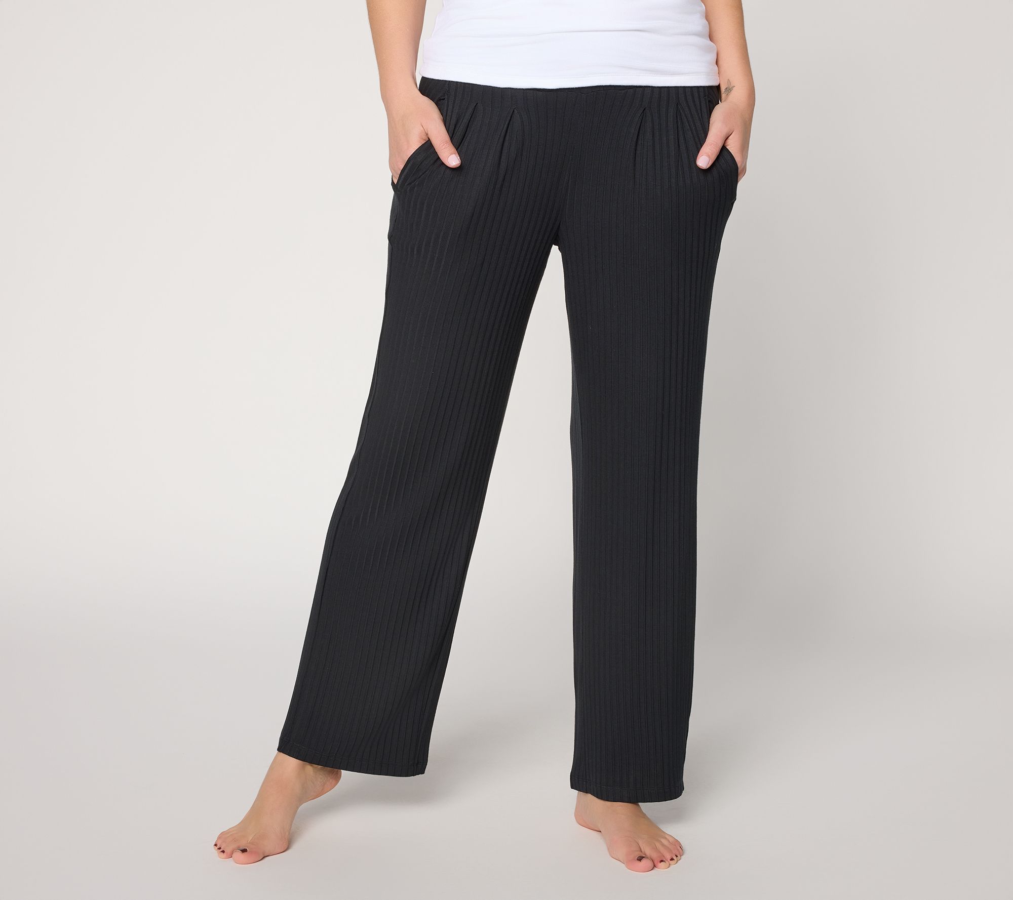 Modern Soul x Anybody Petite Radiant Rib Knit Pant with Pockets