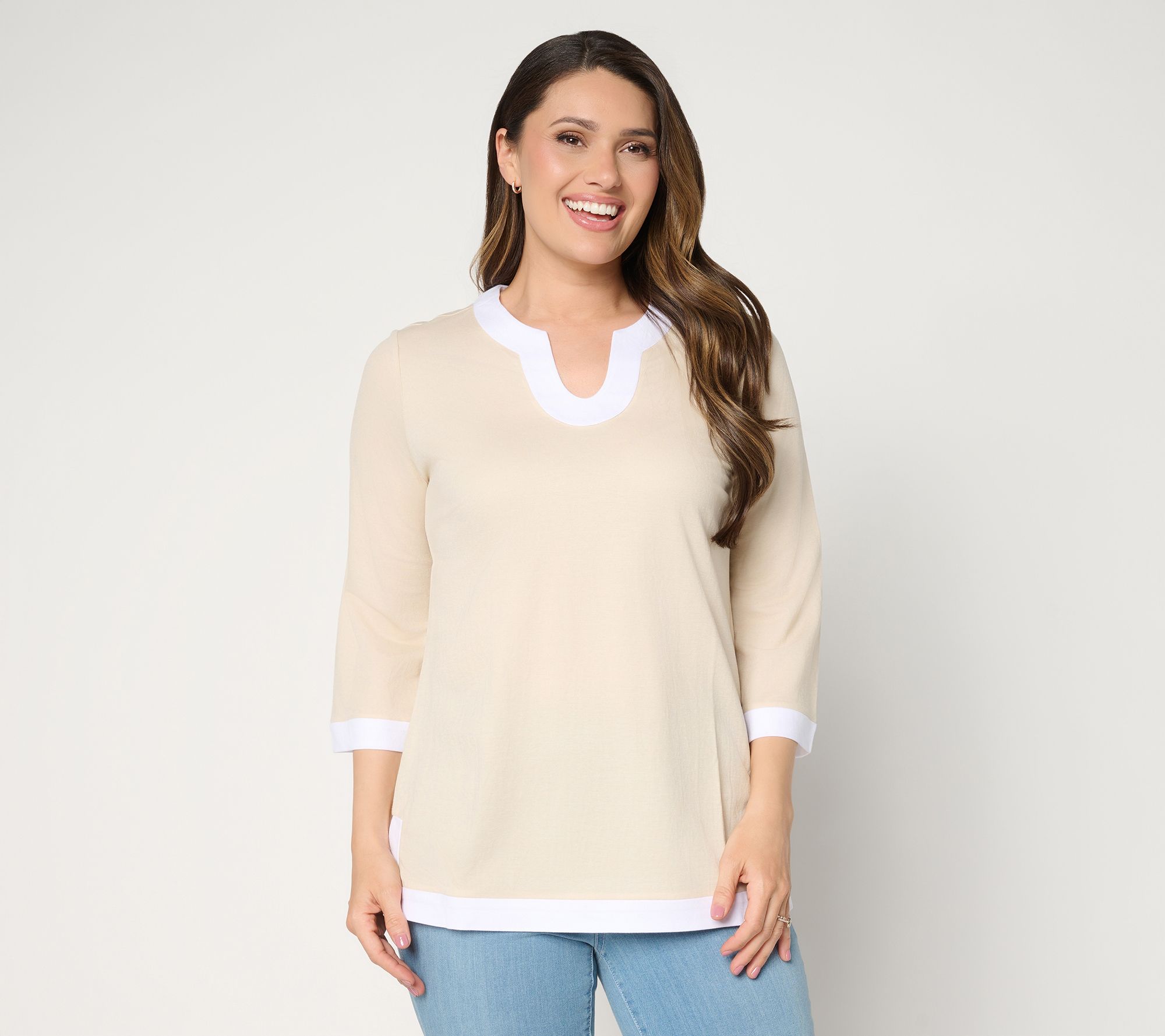 Belle by Kim Gravel Regular Cabana Knit Yacht Club Tunic