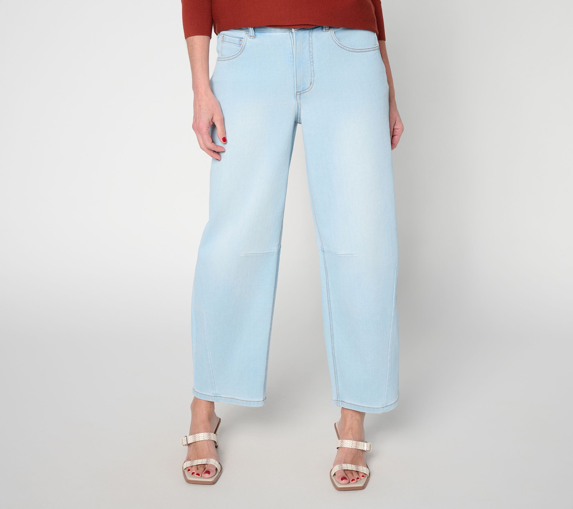  Carla Rockmore Collection Petite Barrel Leg Jeans- Indigo