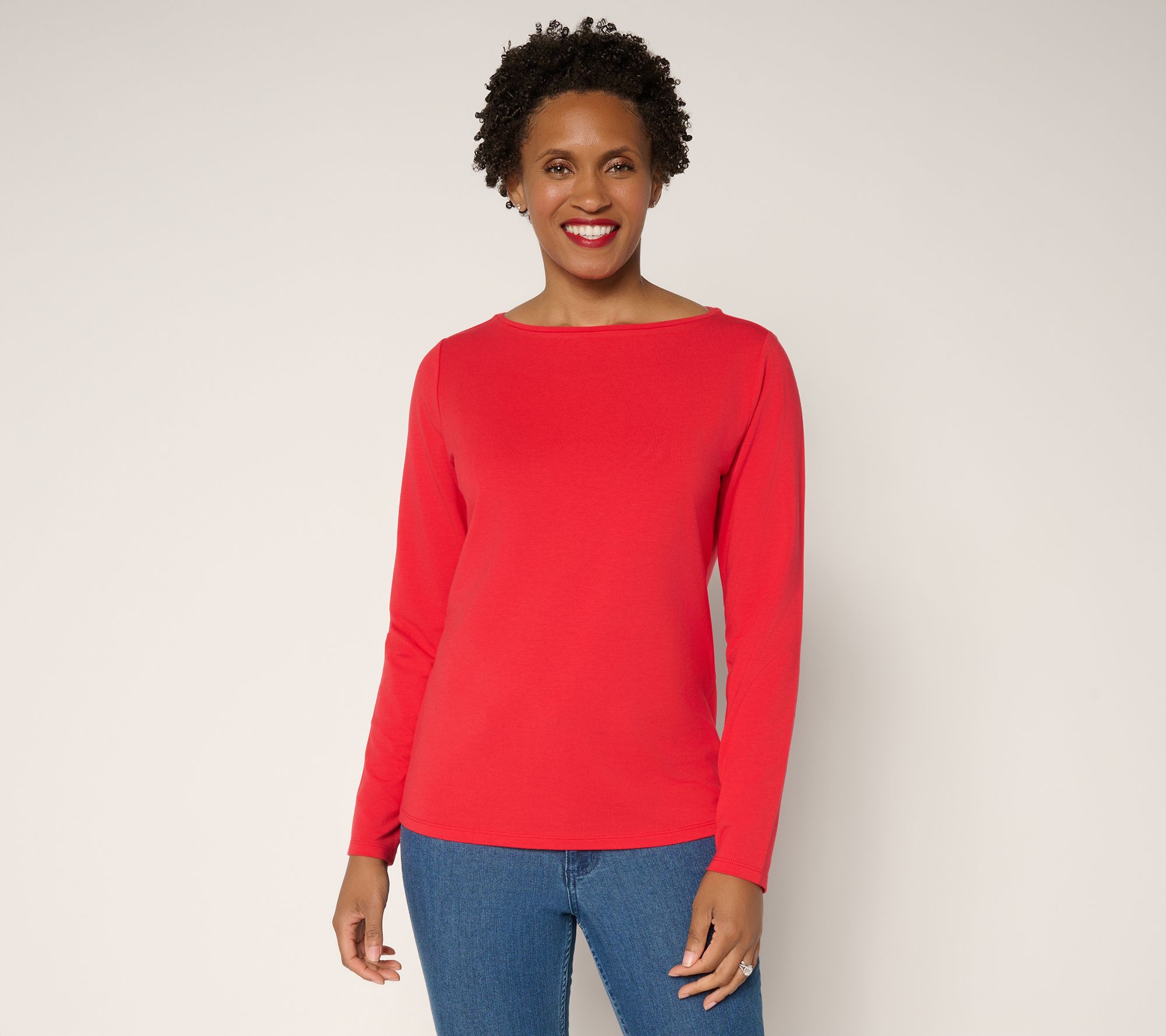 "As Is" BEAUTIFUL by Lawrence Zarian Classic Knit Boat Neck Top