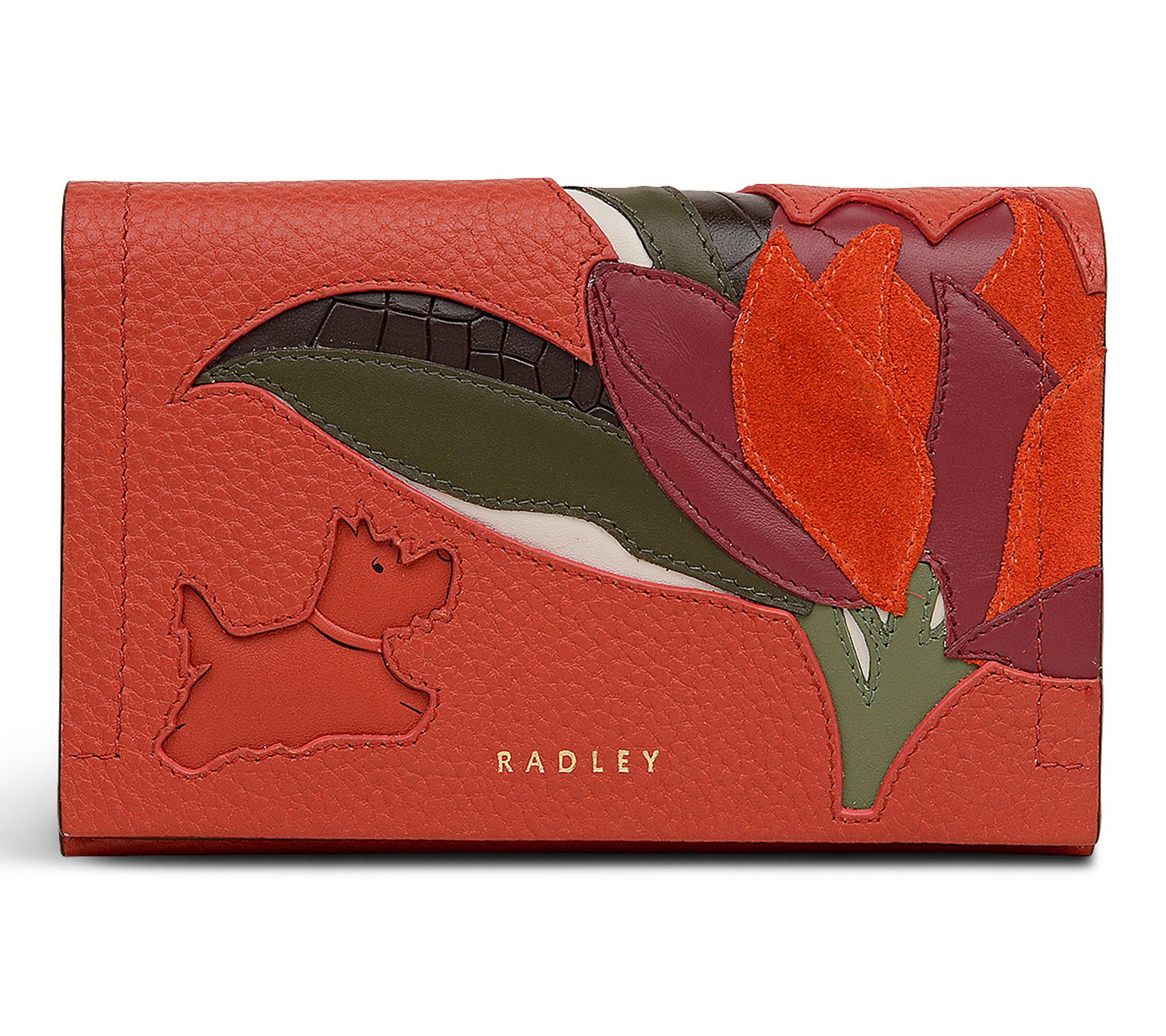 RADLEY Nature Blooms Medium Flapover Leather Wa llet