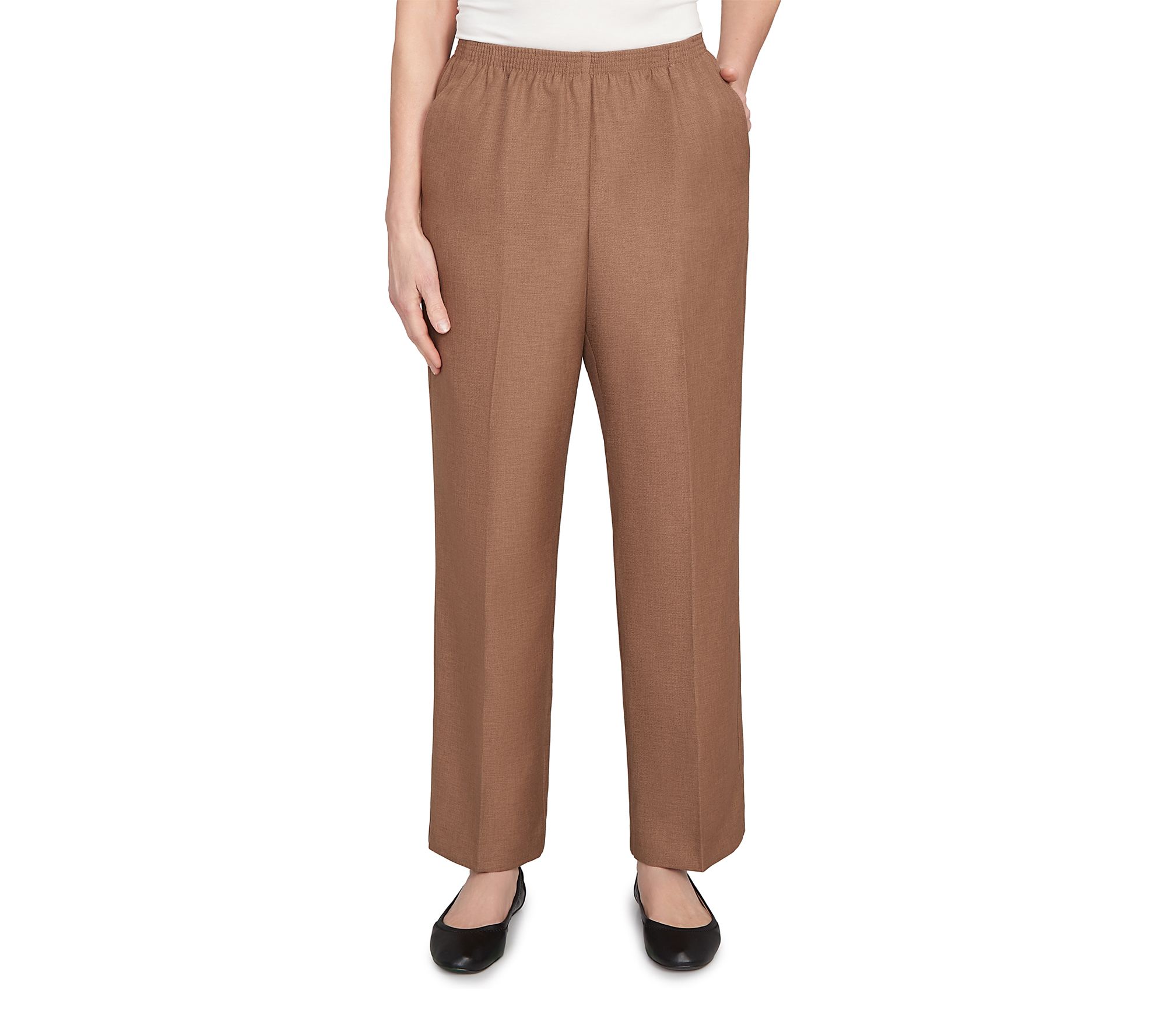 Alfred Dunner Average Trouser Pants with Elastic Waistband