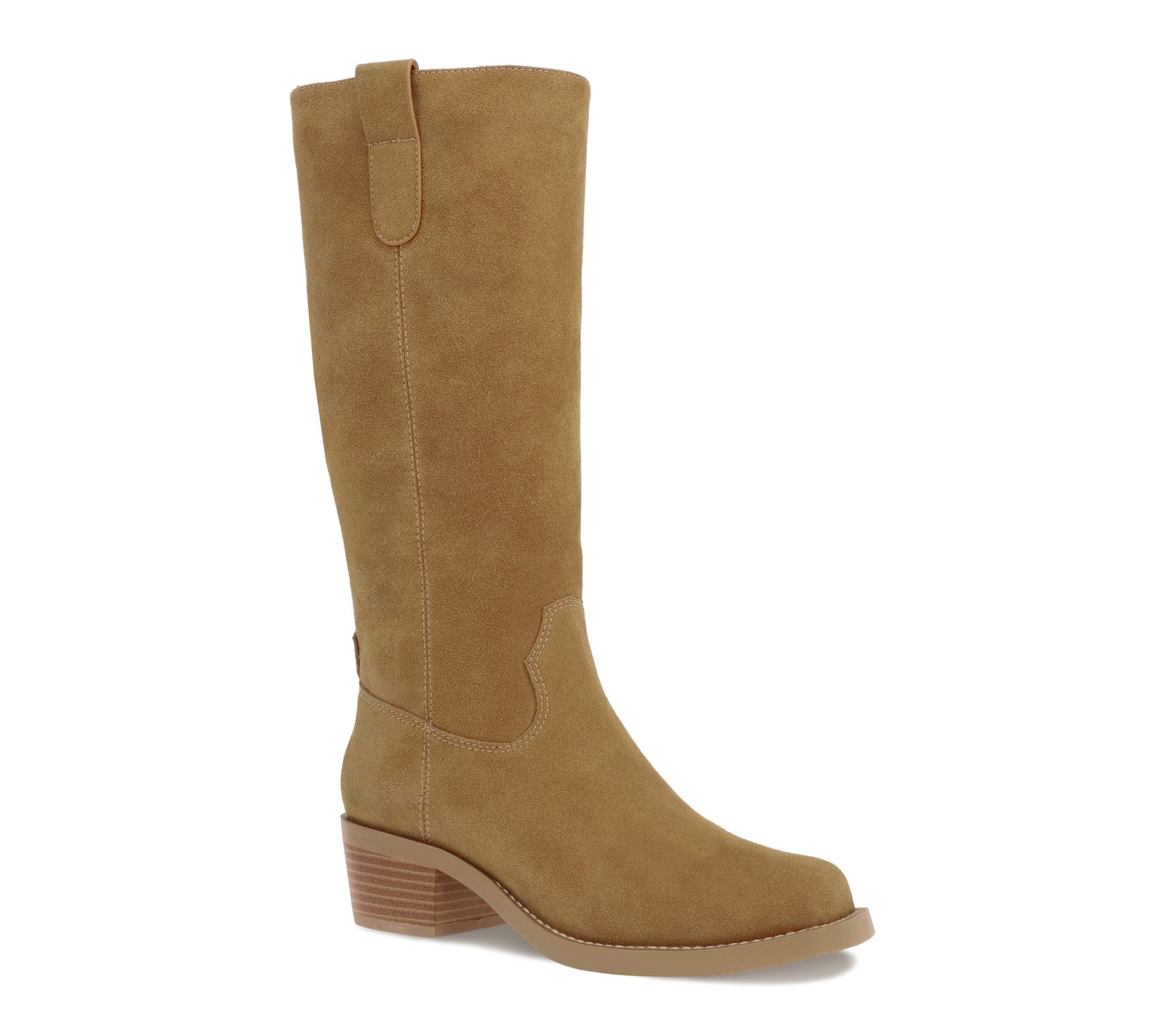 MIA Square Toe Suede Western Boots - Duston-F