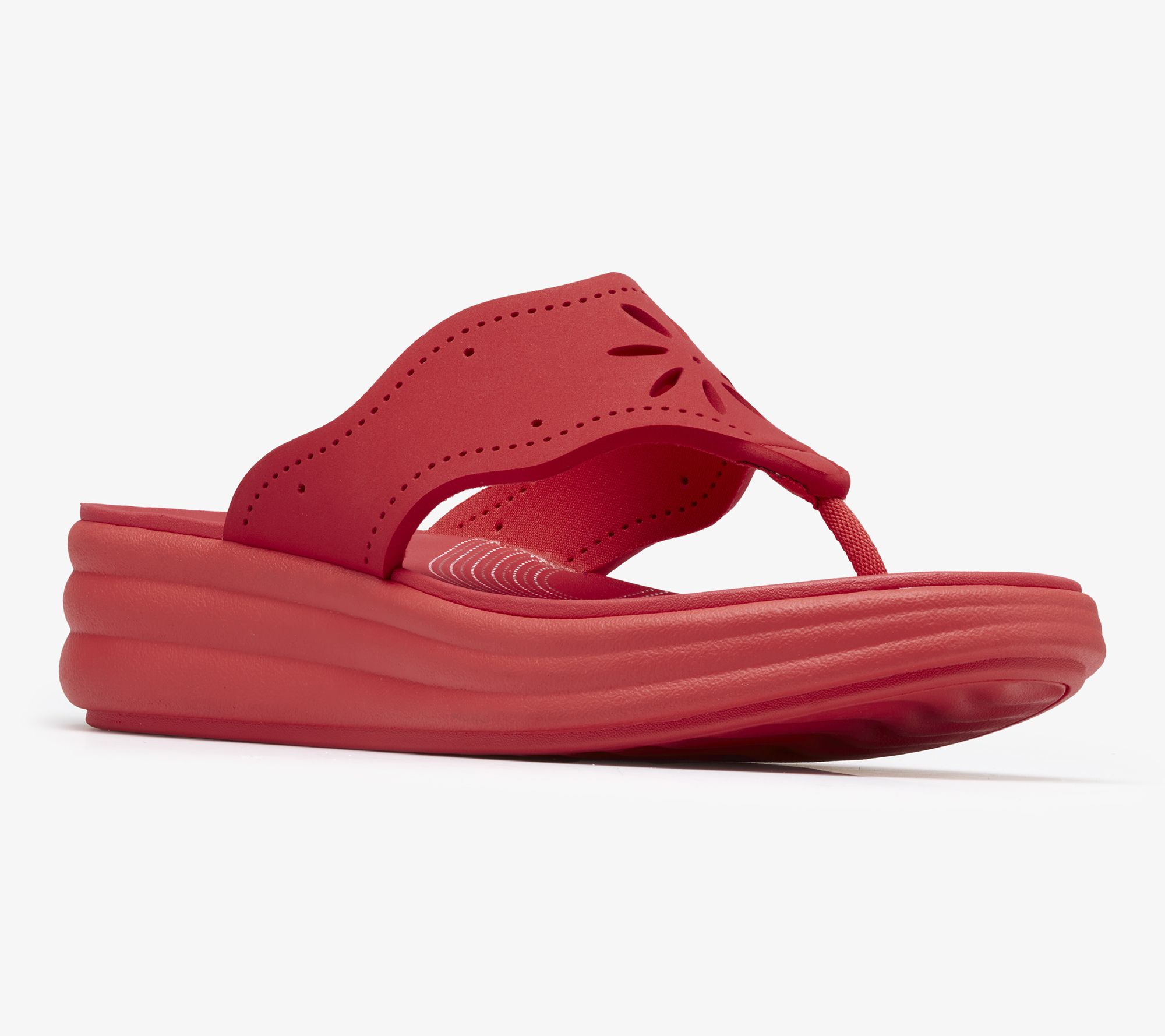  Clarks Cloudsteppers Perforated Thong Sandals -Drift Daisy