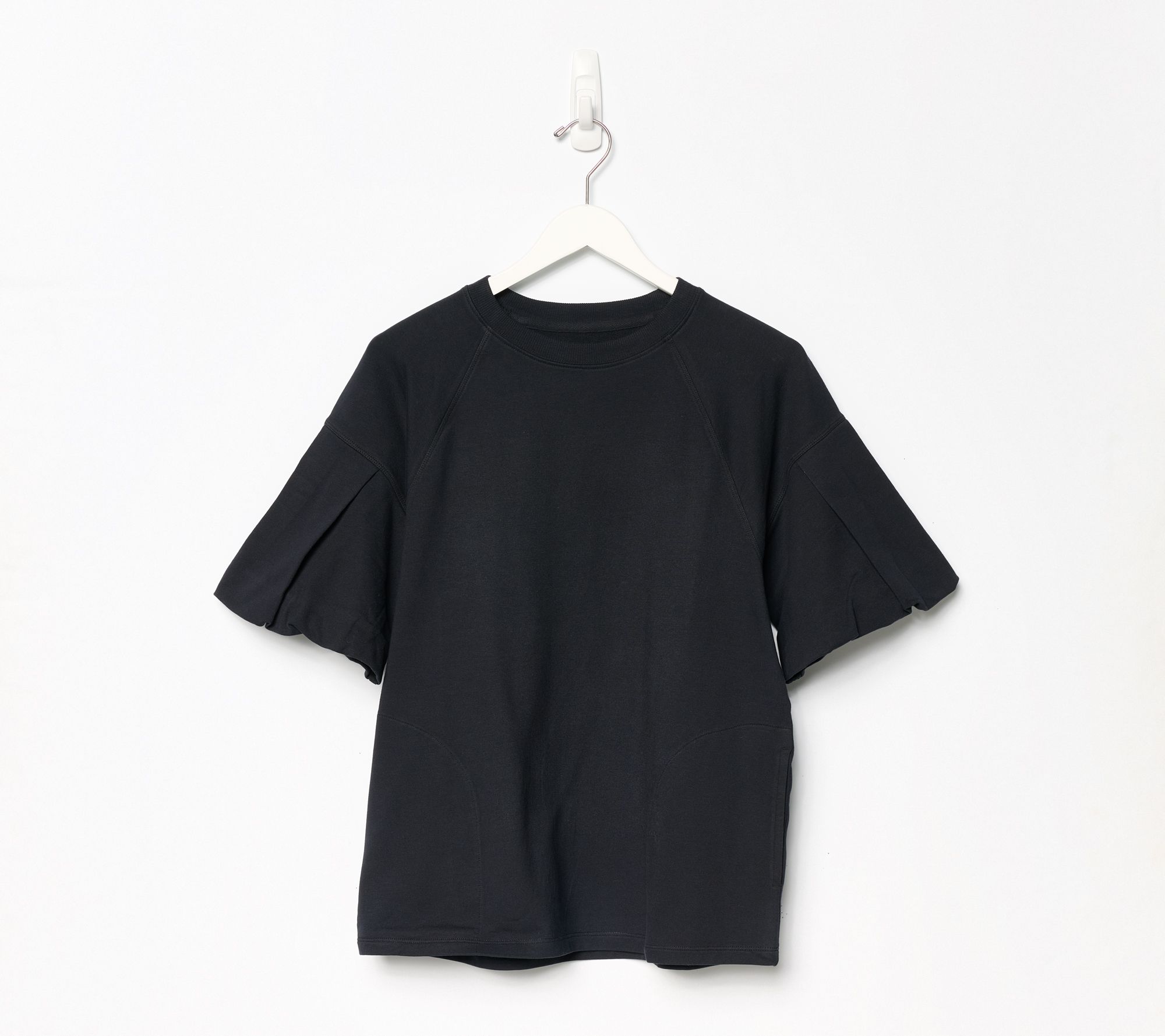 LOGO by Lori Goldstein Pleat Sleeve Sweatshirt