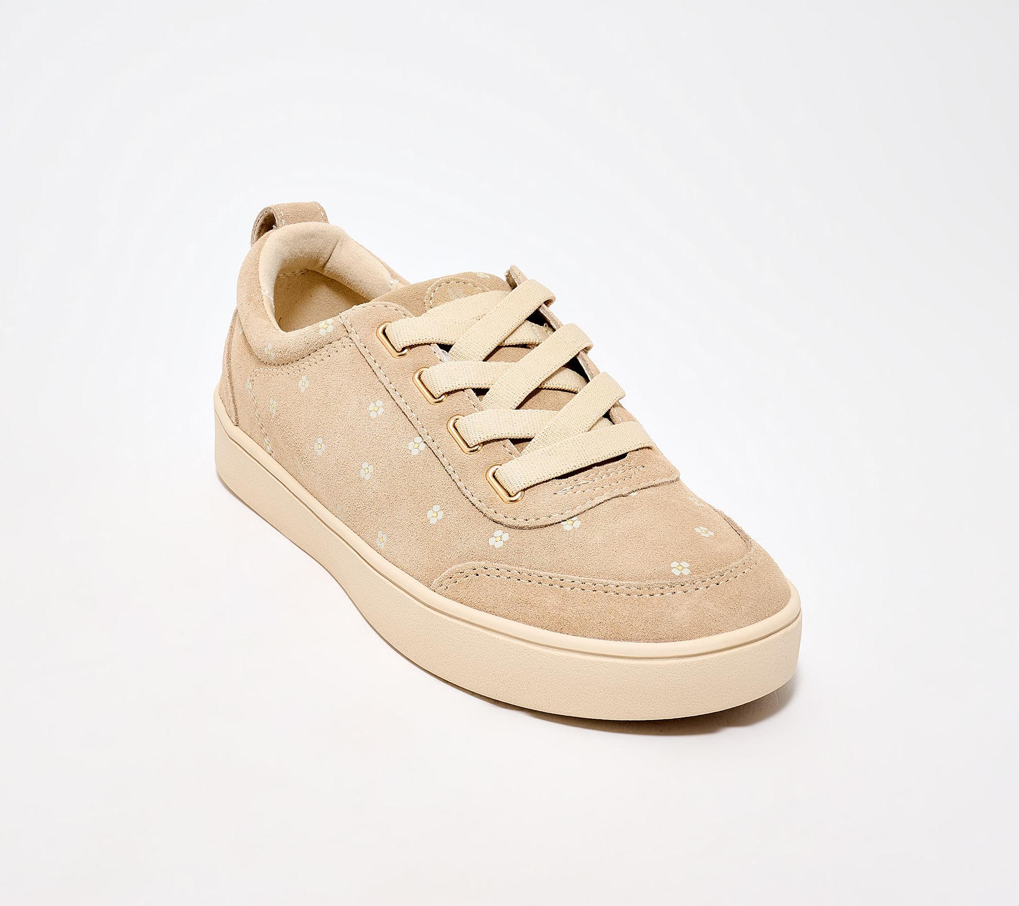 Revitalign Orthotic Floral Suede Casual Sneakers - Malibu Rue