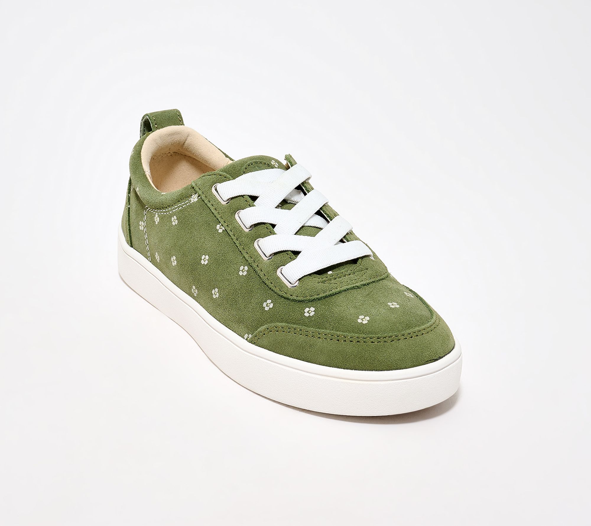 Revitalign Orthotic Floral Suede Casual Sneakers - Malibu Rue