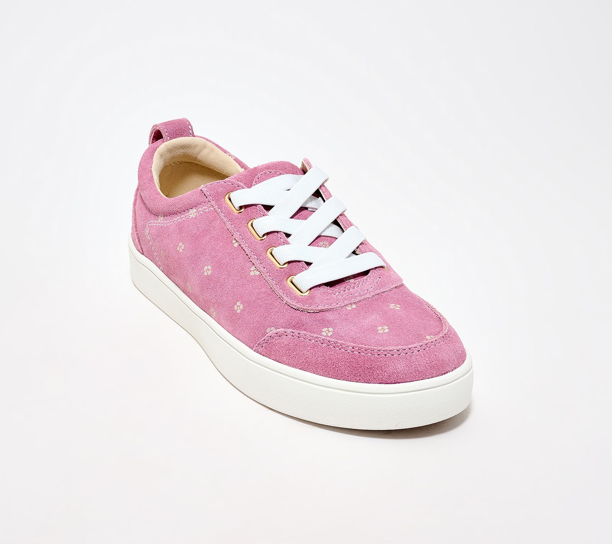 Revitalign Orthotic Floral Suede Casual Sneakers - Malibu Rue