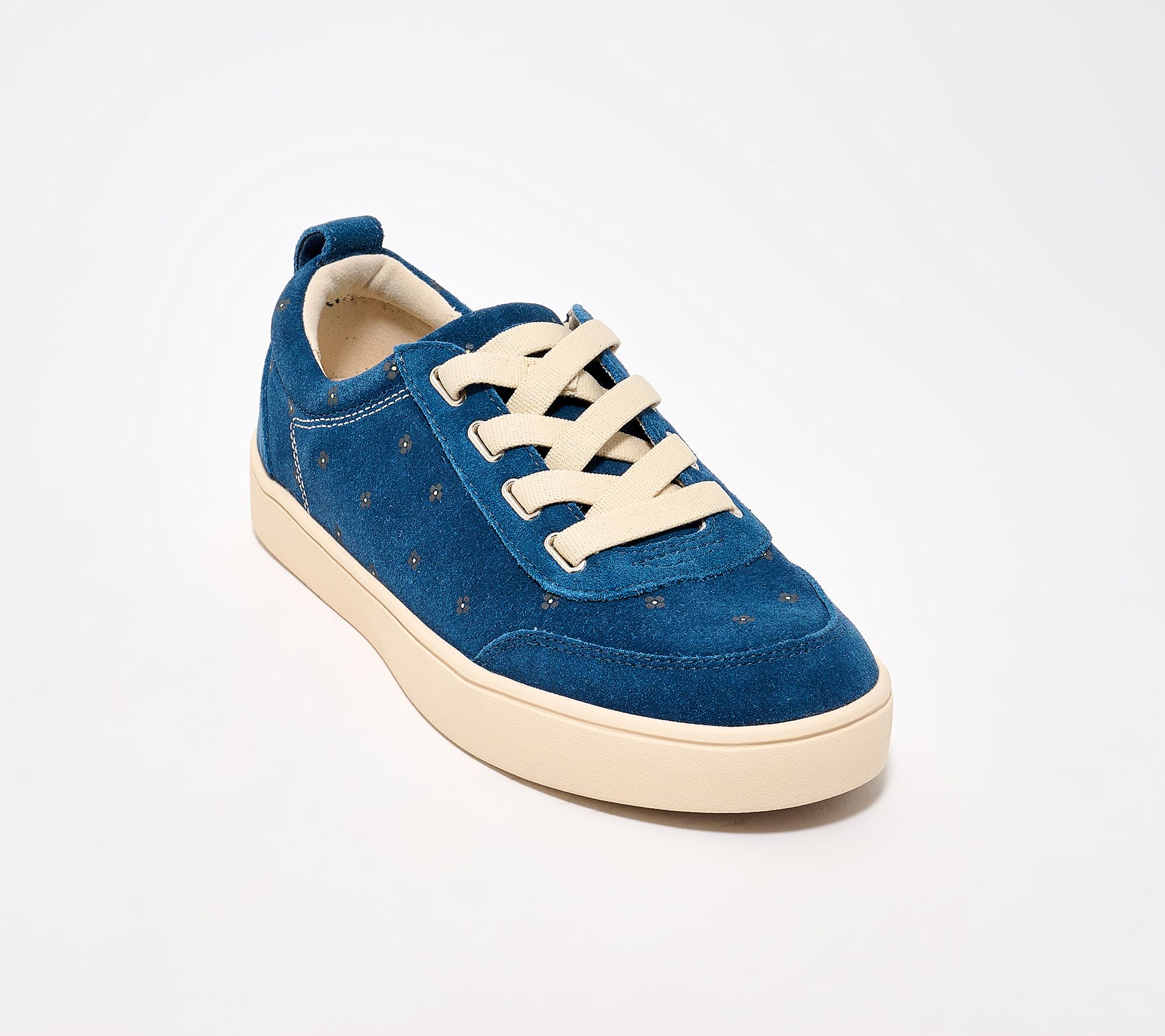 Revitalign Orthotic Floral Suede Casual Sneakers - Malibu Rue