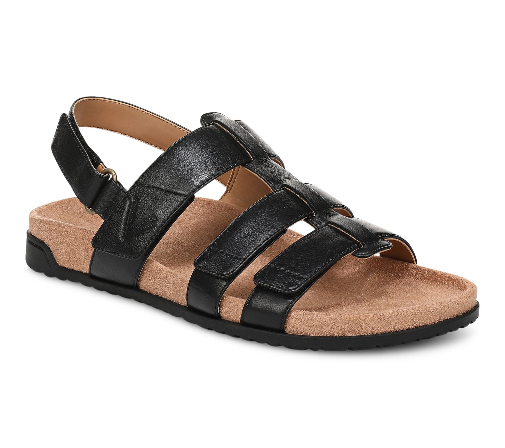 Vionic Adjustable Leather Slingback Sandal - Eureka