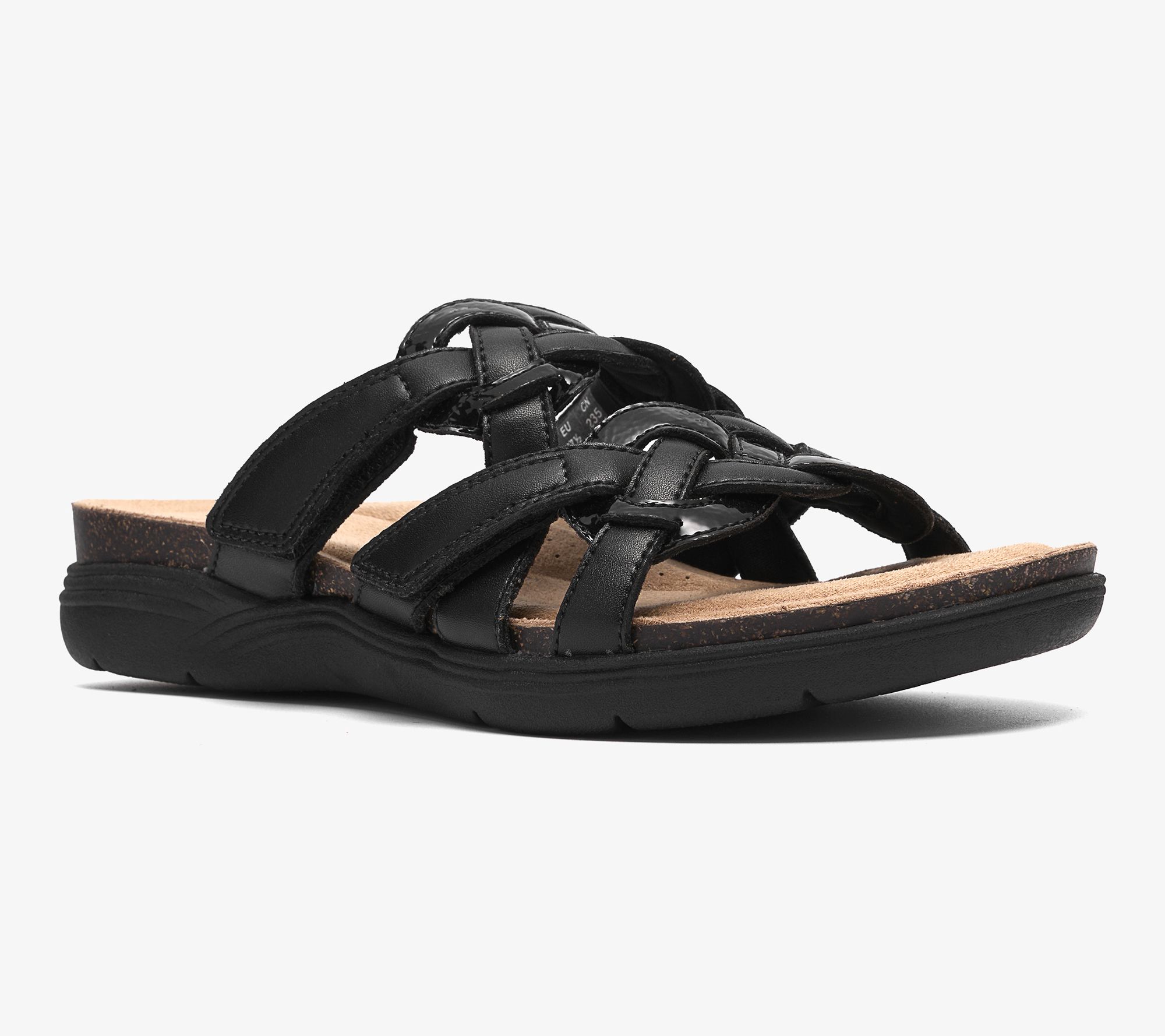 Clarks Collection Leather Slide Sandals -April Rae