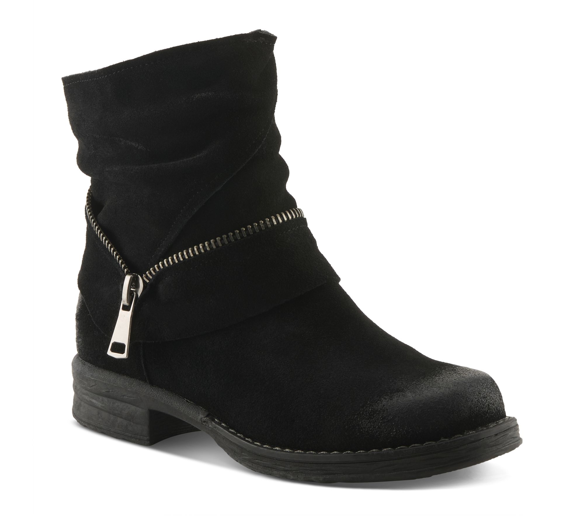 Spring Step Suede Booties - Mazure