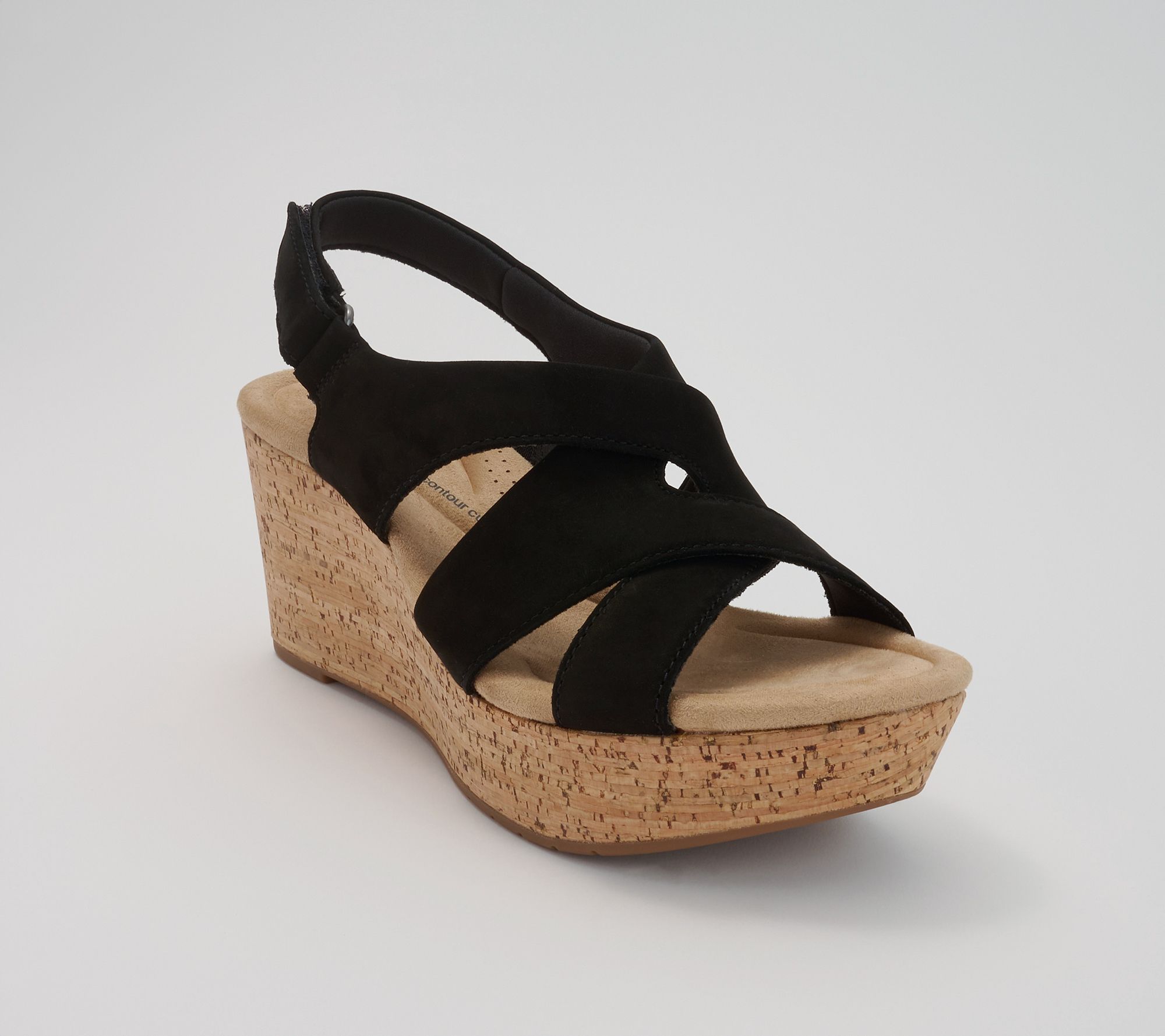 Clarks Collection Leather Wedges -Rose Grace