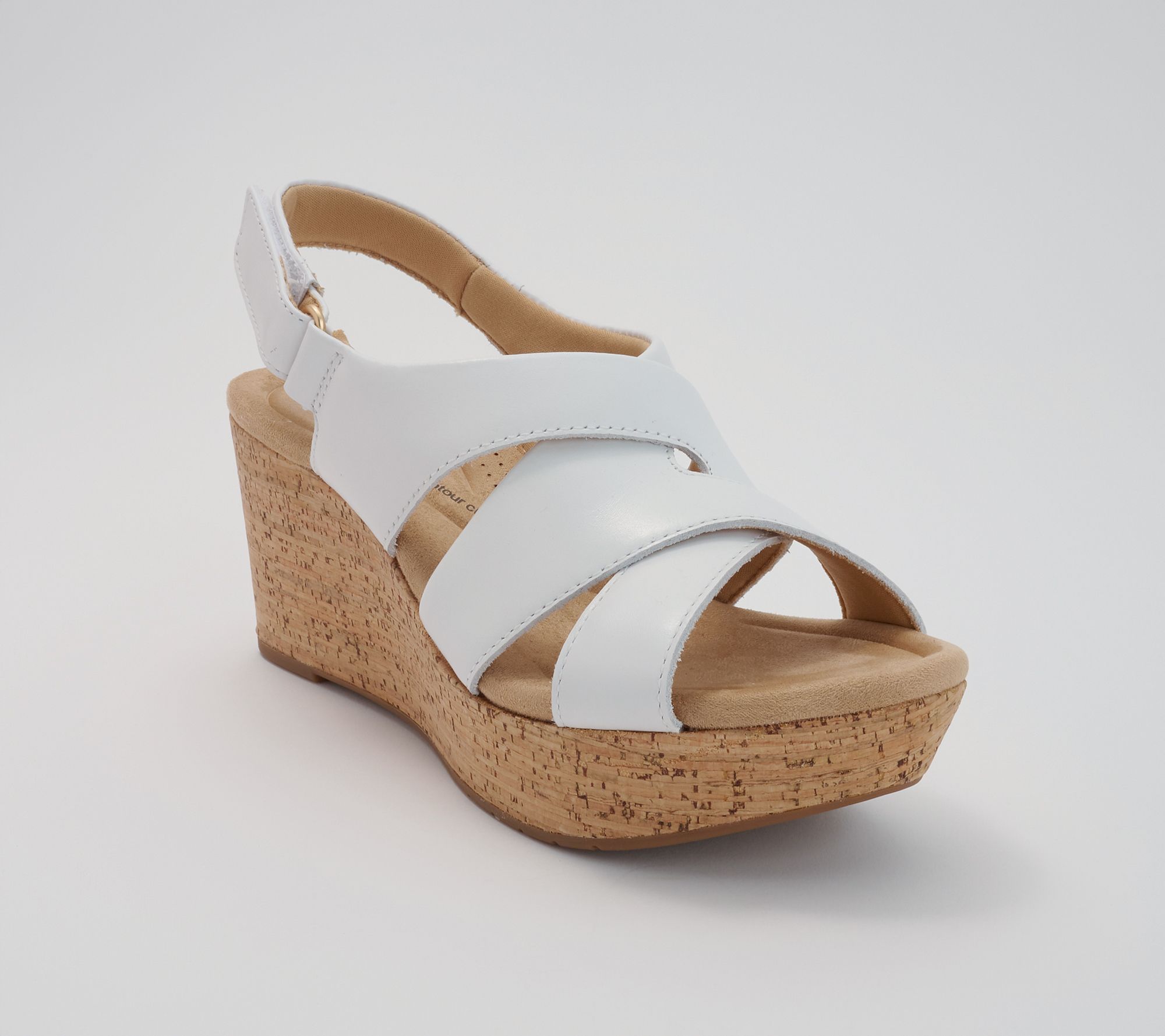 Clarks Collection Leather Wedges -Rose Grace