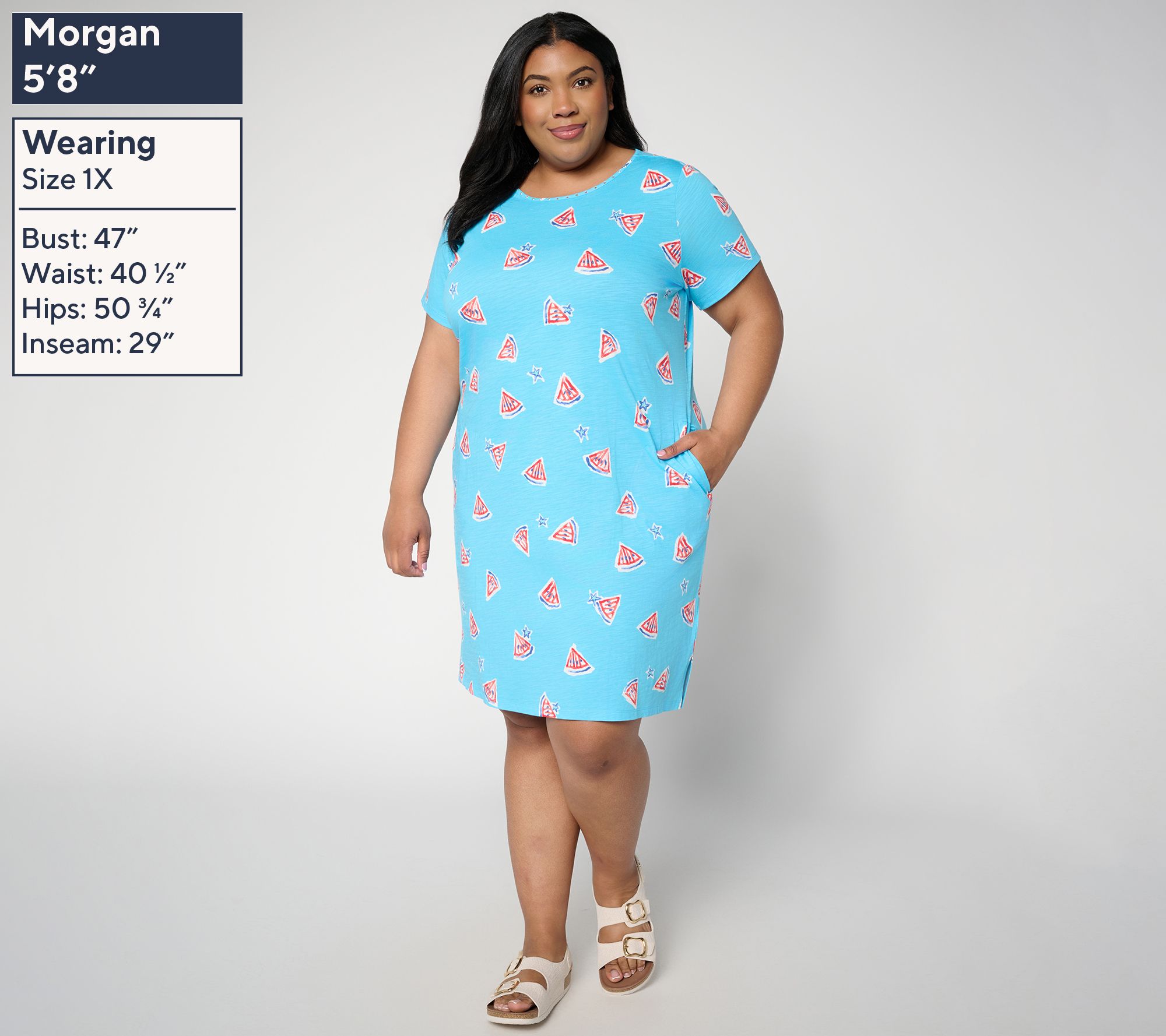 Quacker Factory A Slice of Americana Printed Dress - QVC.com