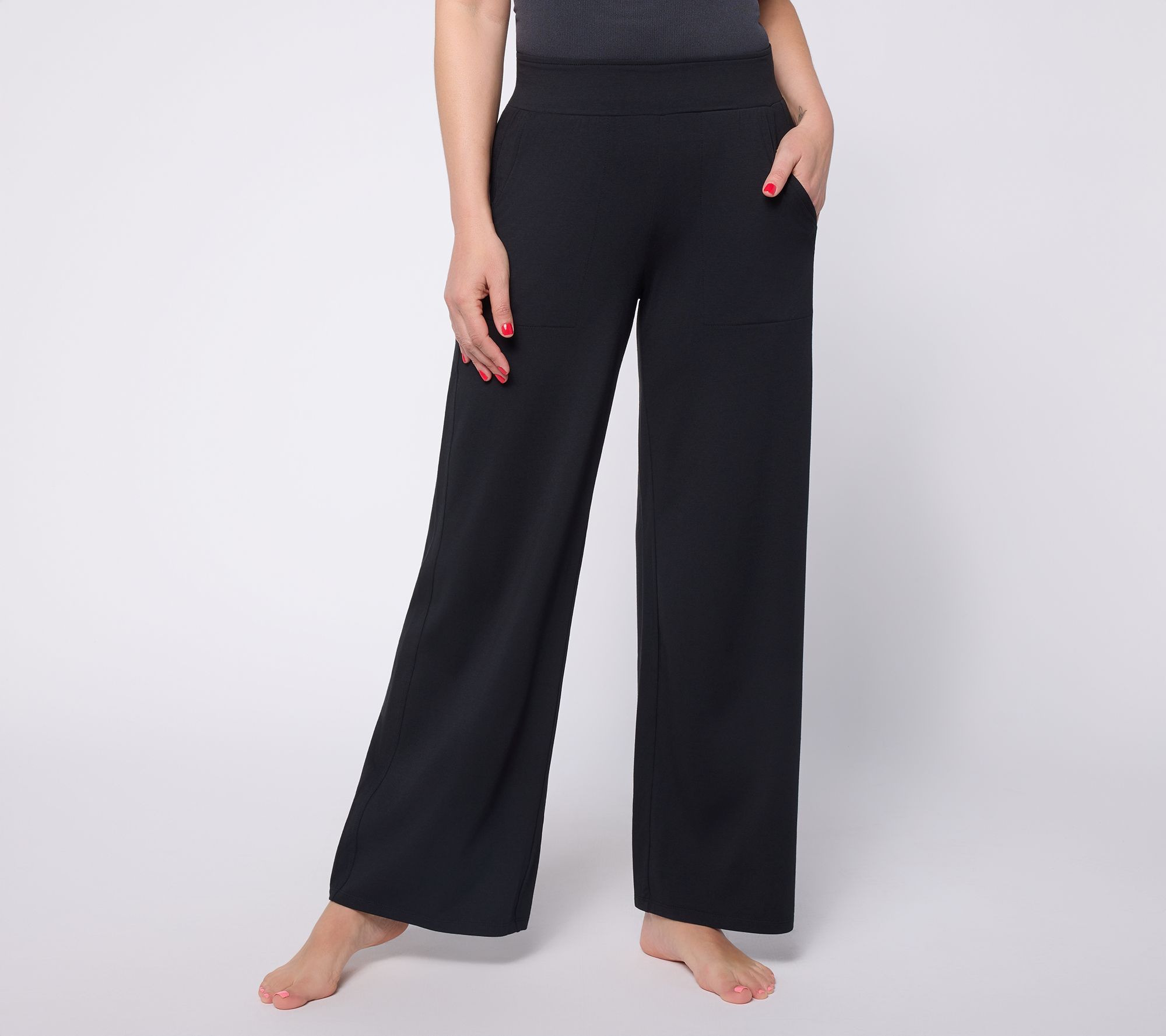 AnyBody Regular Cozy Knit Jersey Full Length Pant