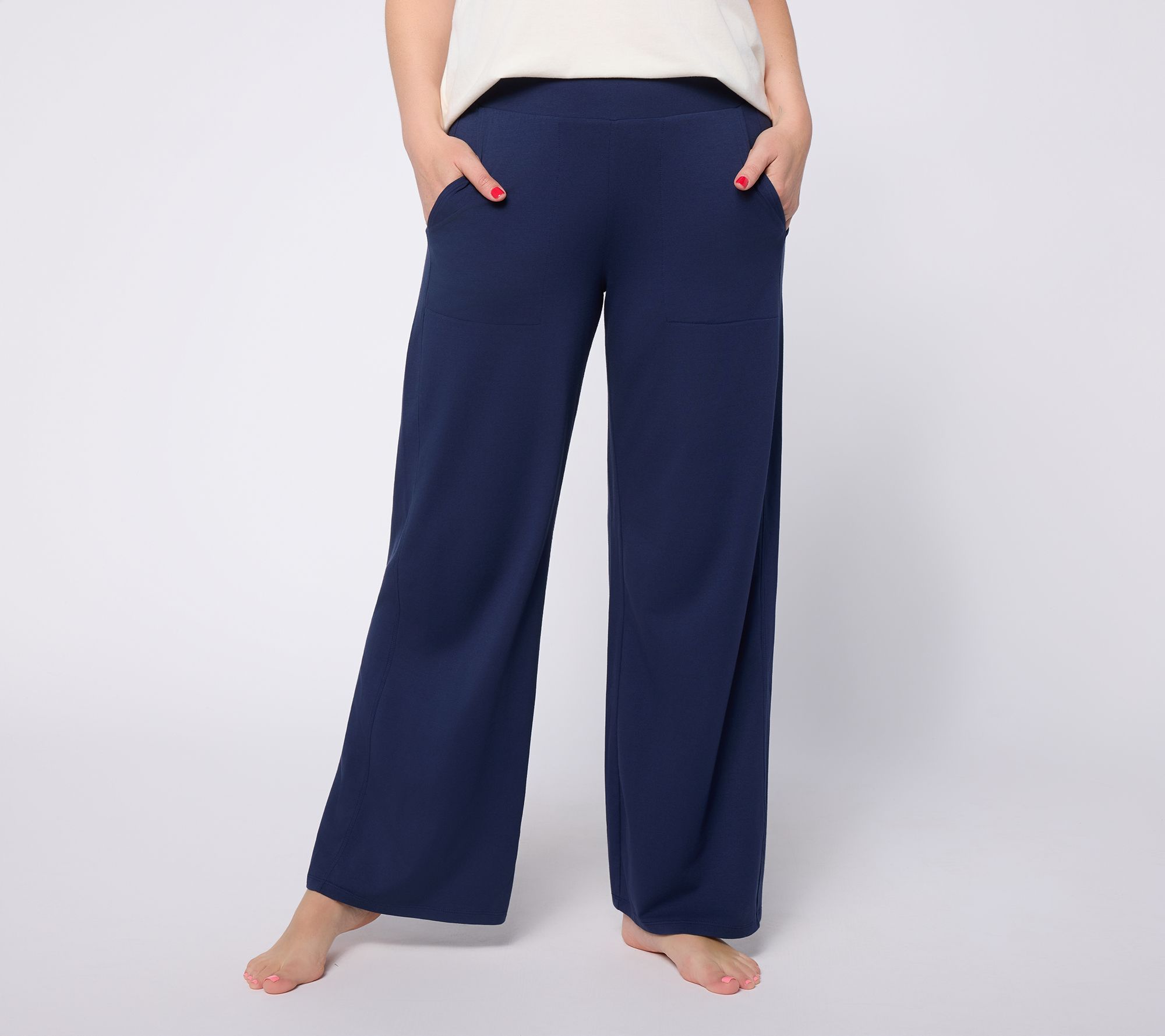 AnyBody Regular Cozy Knit Jersey Full Length Pant