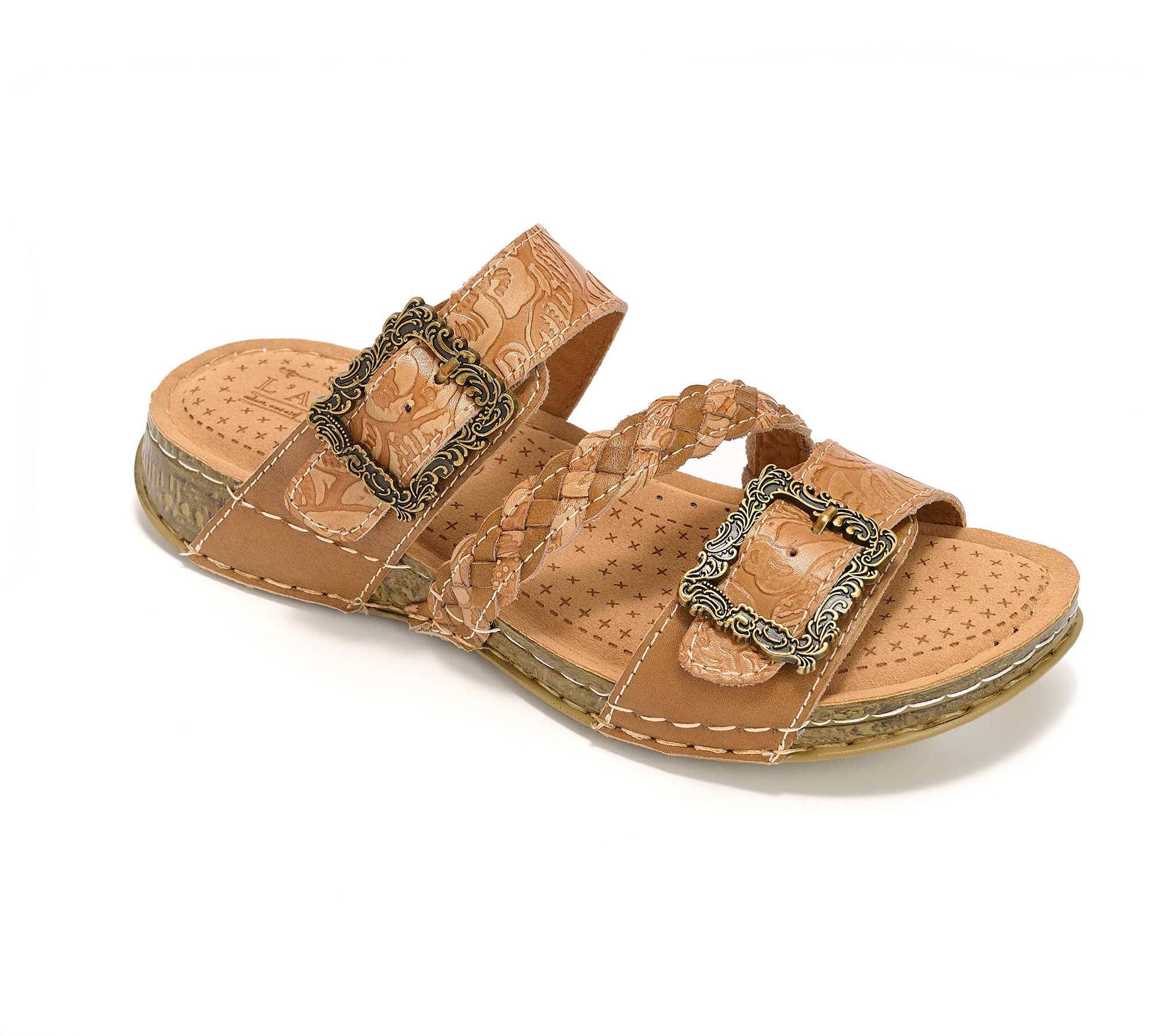 L'Artiste by Spring Step Leather Slide Sandals - Astra
