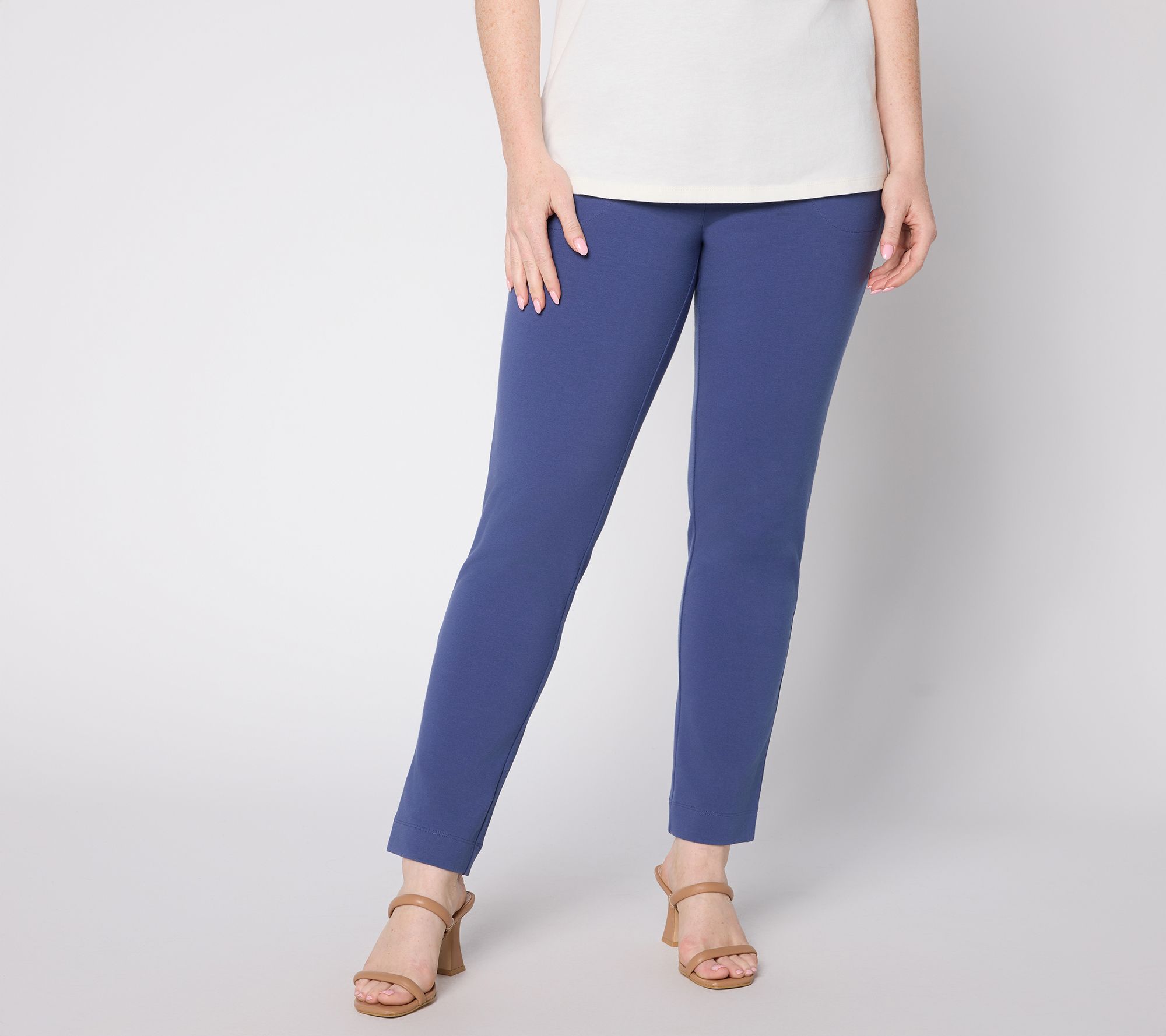 Denim & Co. Regular Print or Solid Duo Stretch Anyday Pants