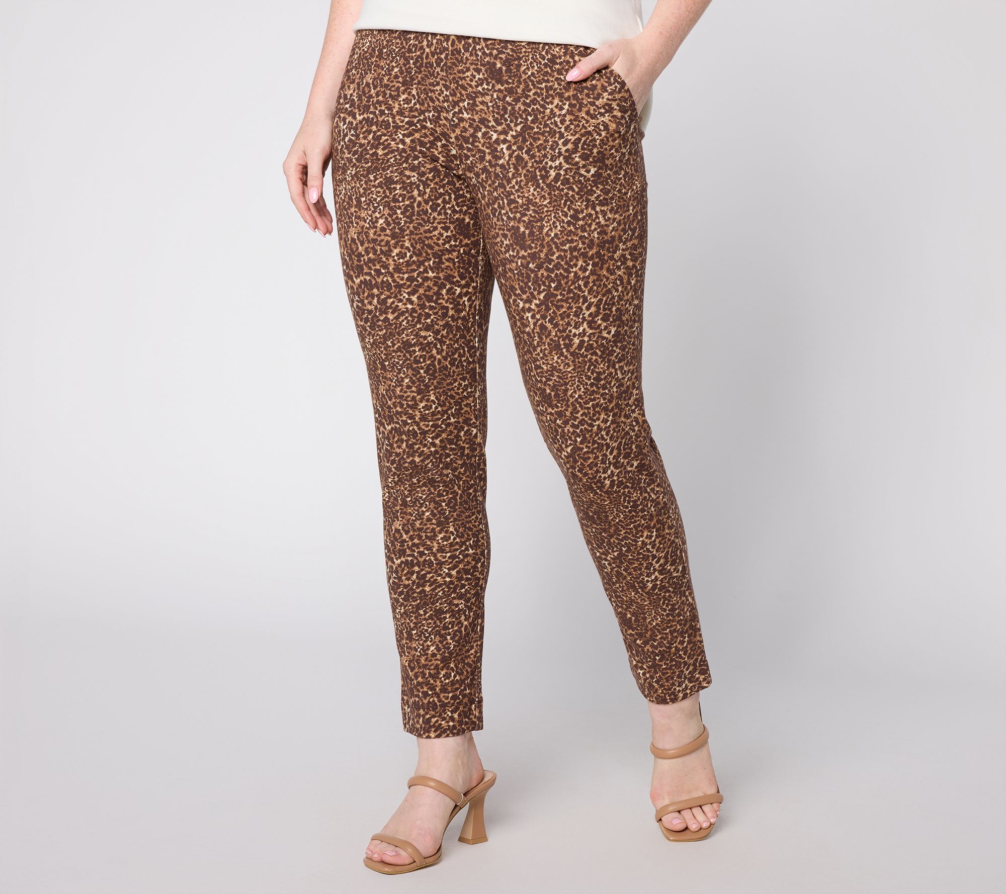 Denim & Co. Regular Print or Solid Duo Stretch Anyday Pants