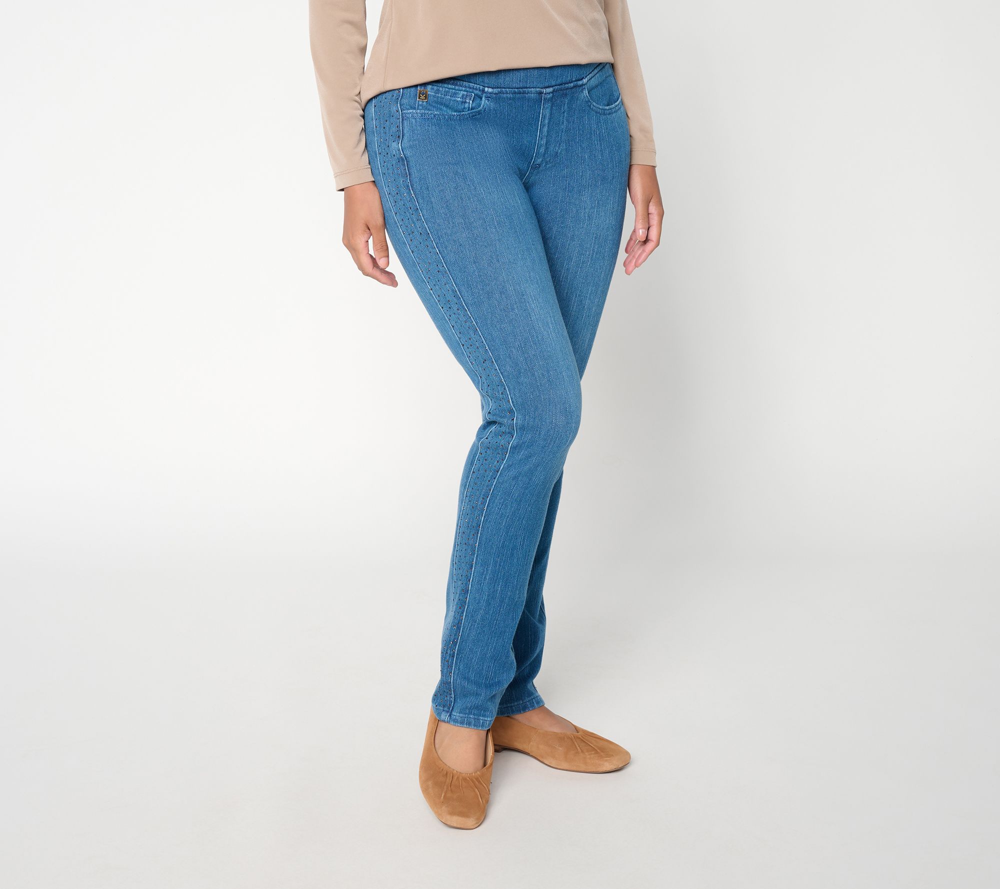  Belle by Kim Gravel Flexibelle Cocoa Crush Sparkle Jeans - A734976