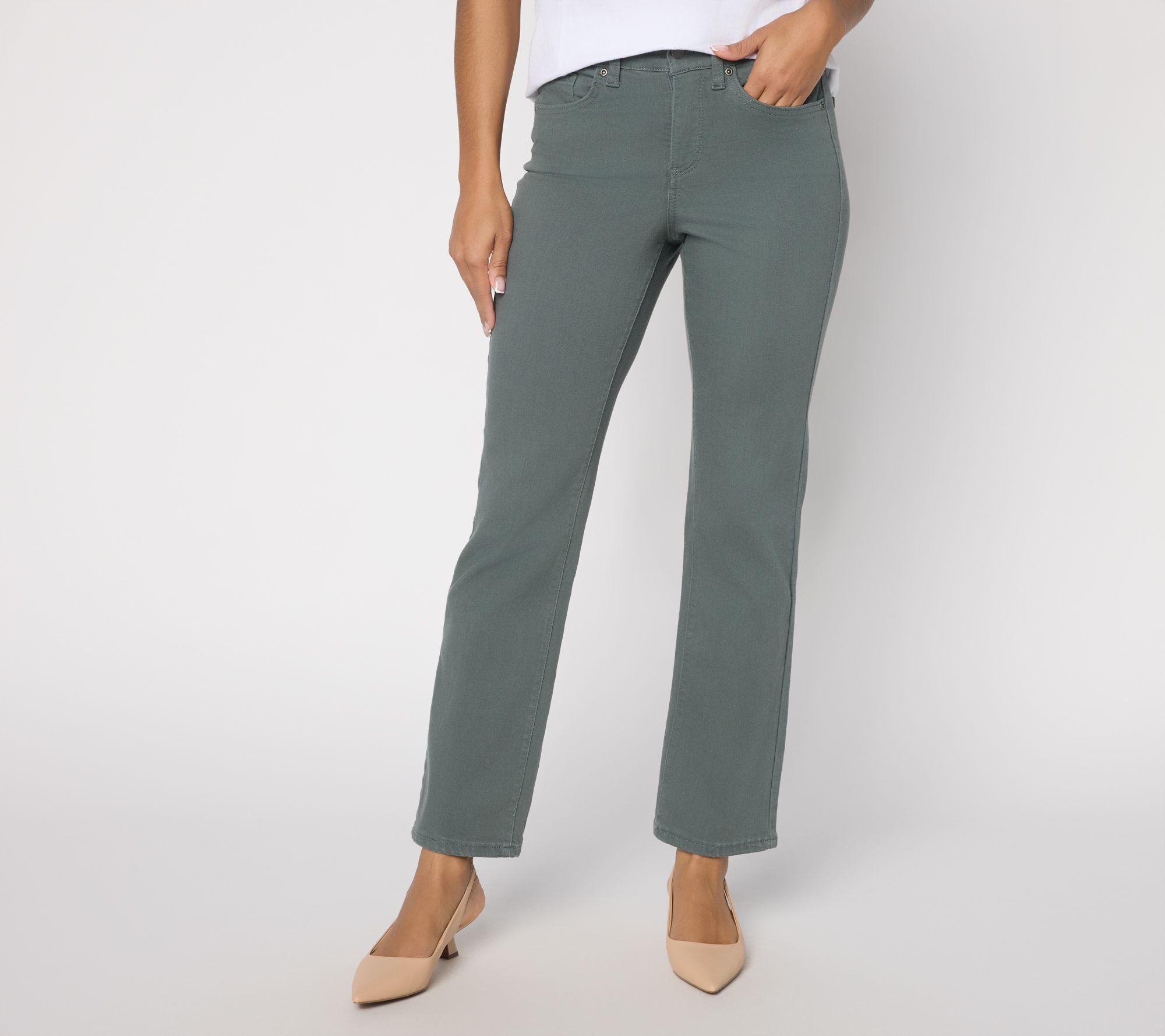 "As Is" NYDJ Sure Stretch Ellison Straight-Leg Jeans - Regular