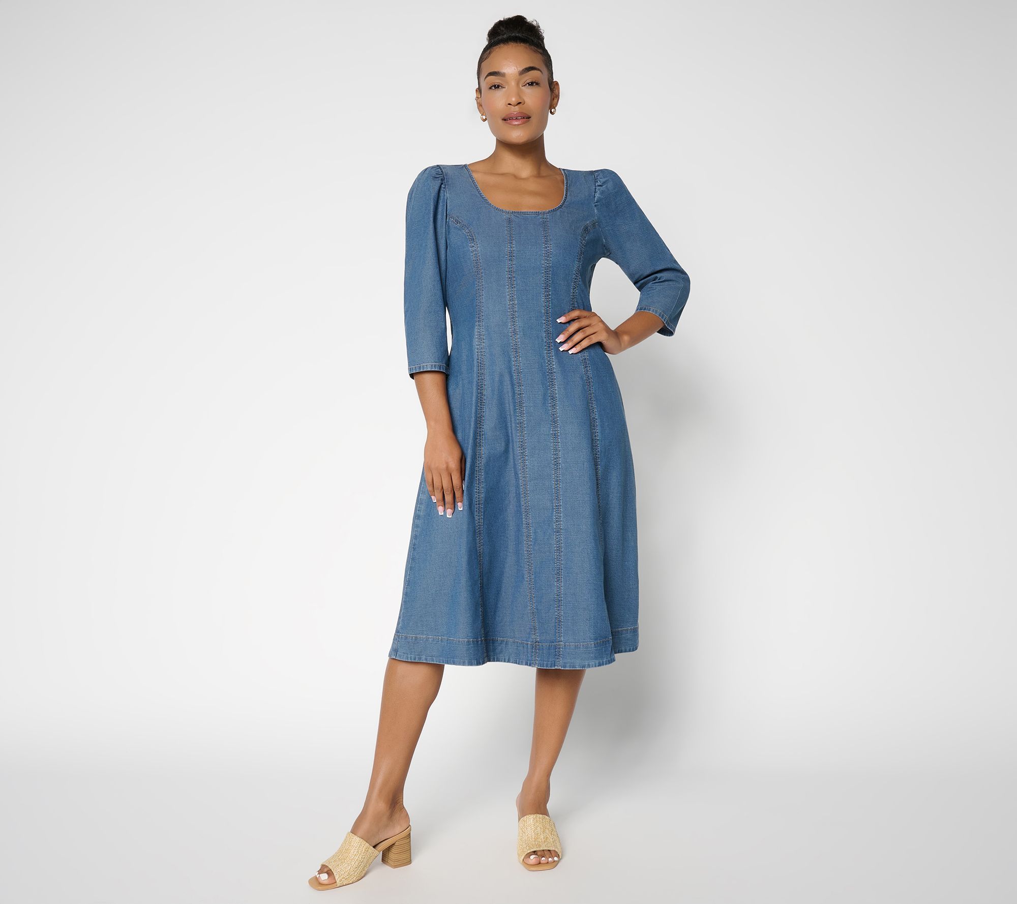 Mally Roncal FeatherFlex Regular Denim Vivienne Midi Dress