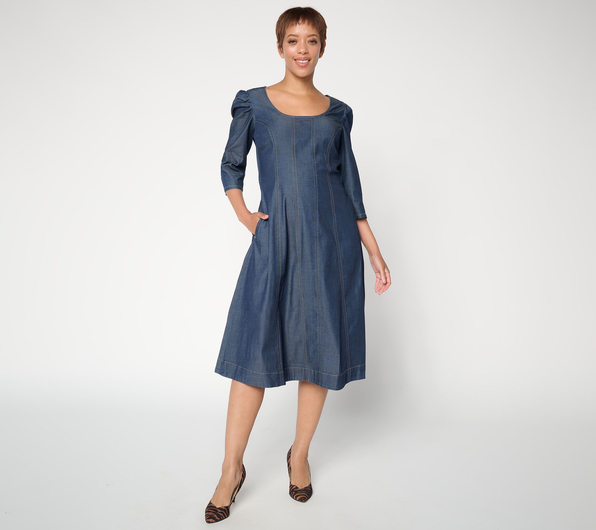 Mally Roncal FeatherFlex Regular Denim Vivienne Midi Dress