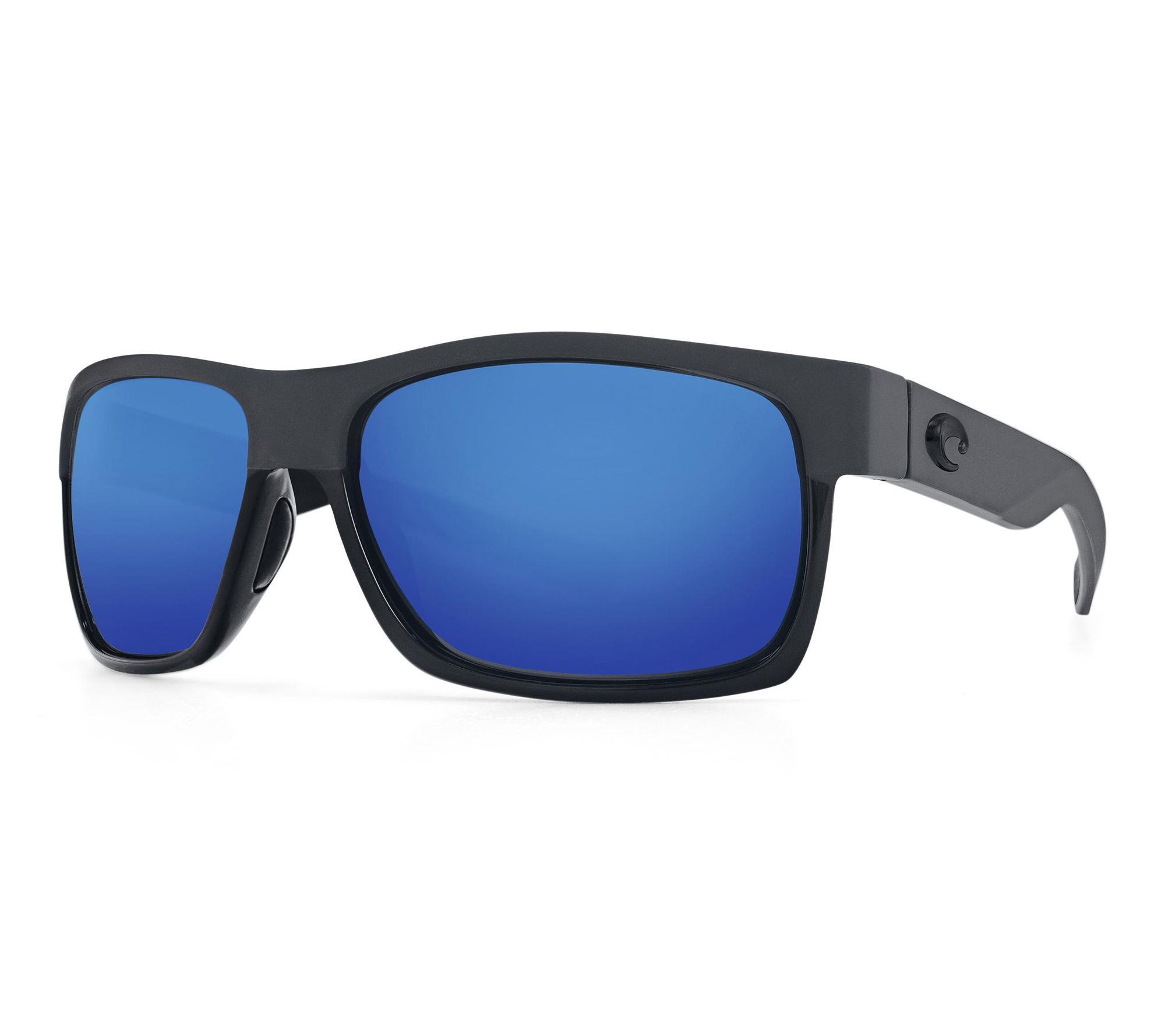 Costa Half Moon Polarized Sunglasses - Shiny/Matte Black/Blue