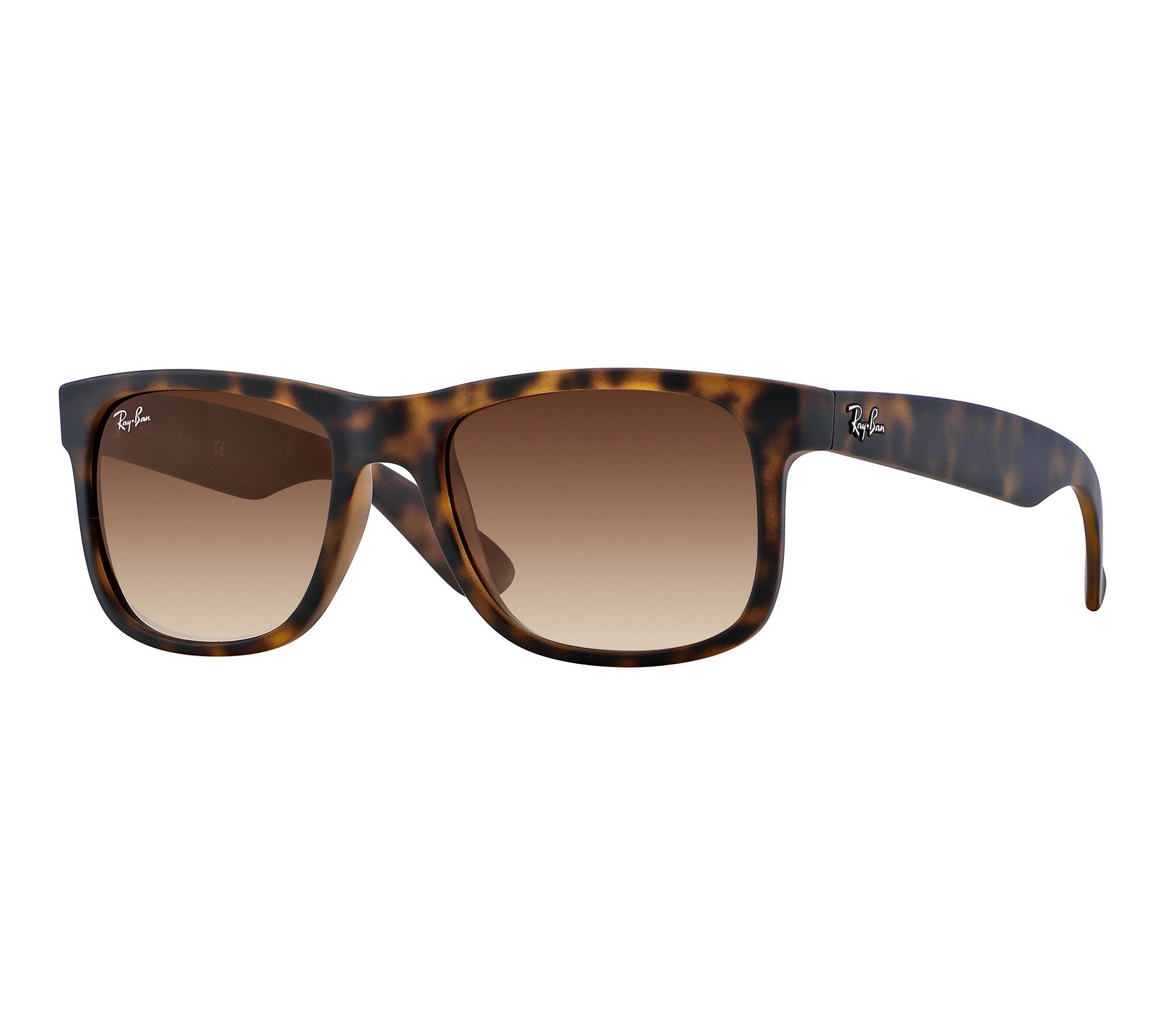 Ray-Ban Justin Classic Sunglasses-Matte Havana/Brown-55mm