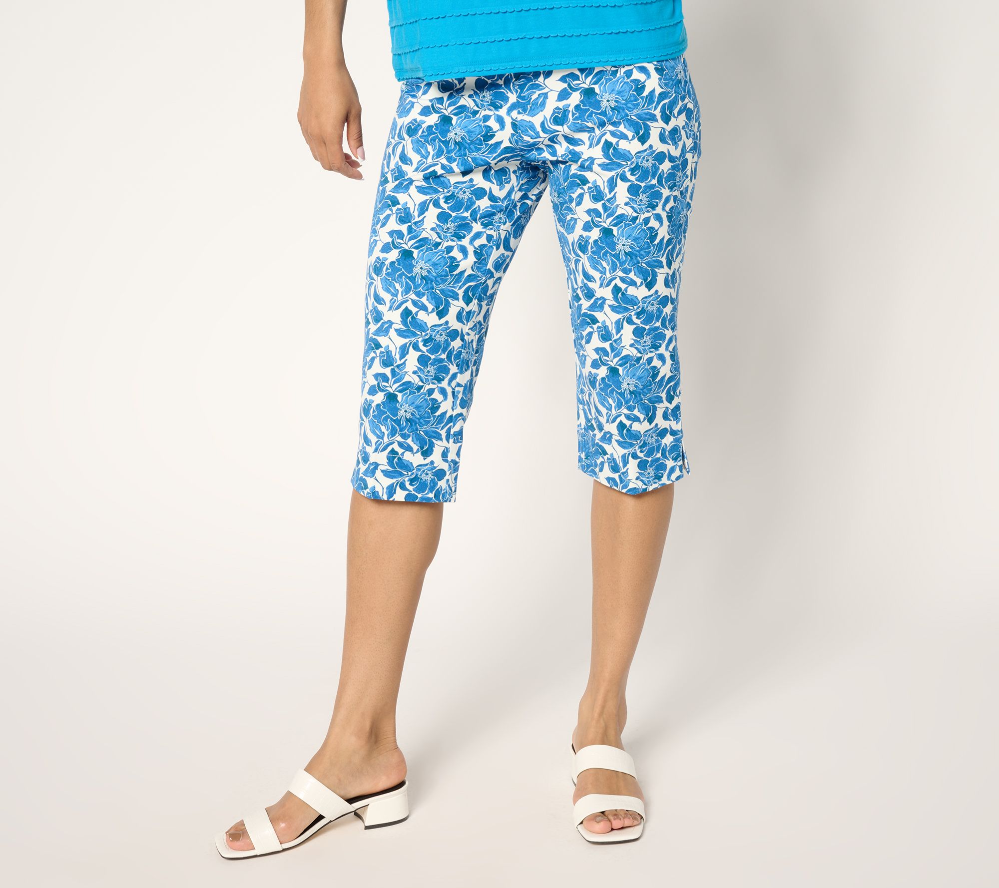 "As Is" Isaac Mizrahi Live! Reg 24/7 Stretch Pedal Pusher