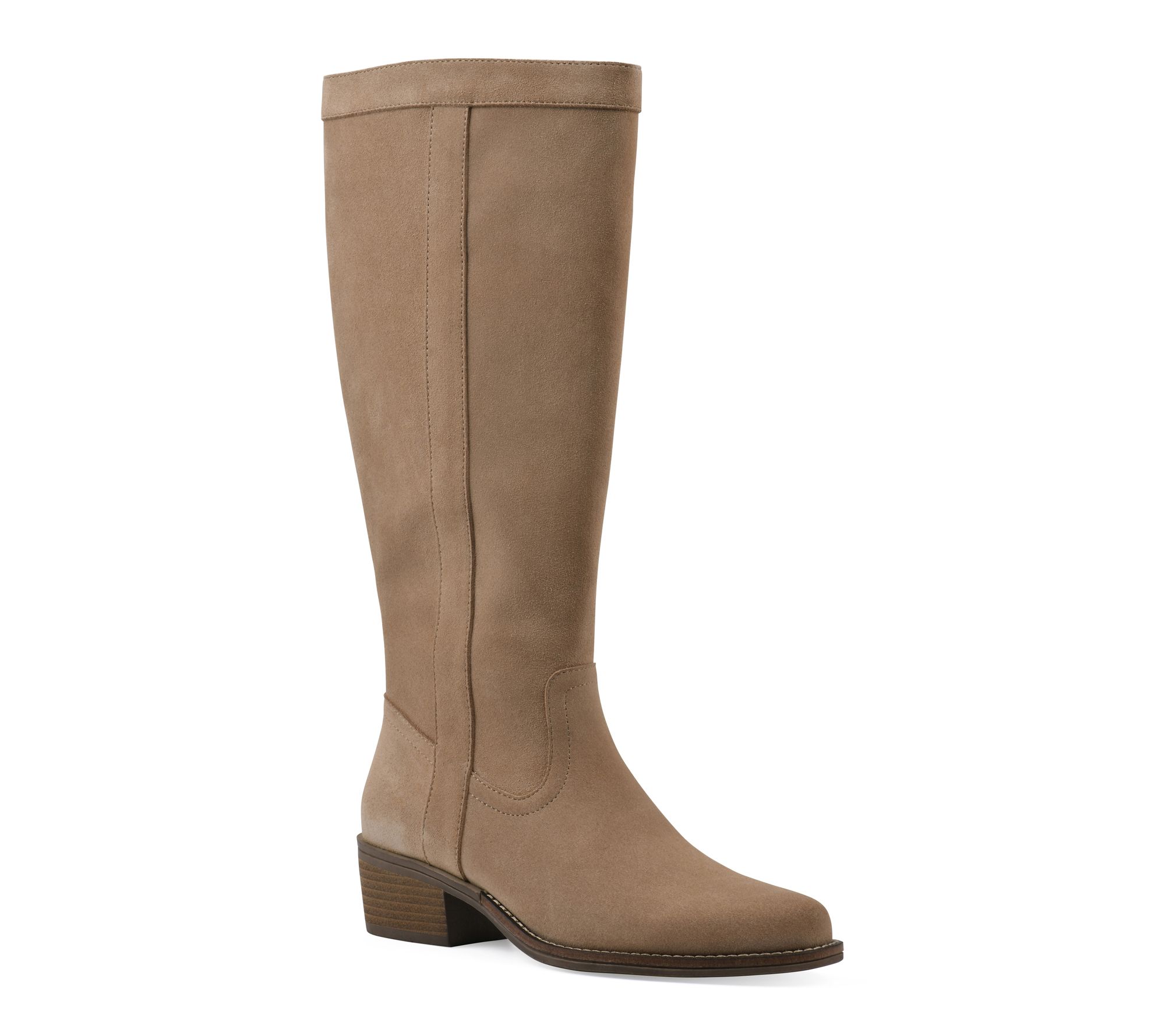 White Mountain Wide Calf Leather Tall -Shaft Boots -Altitude