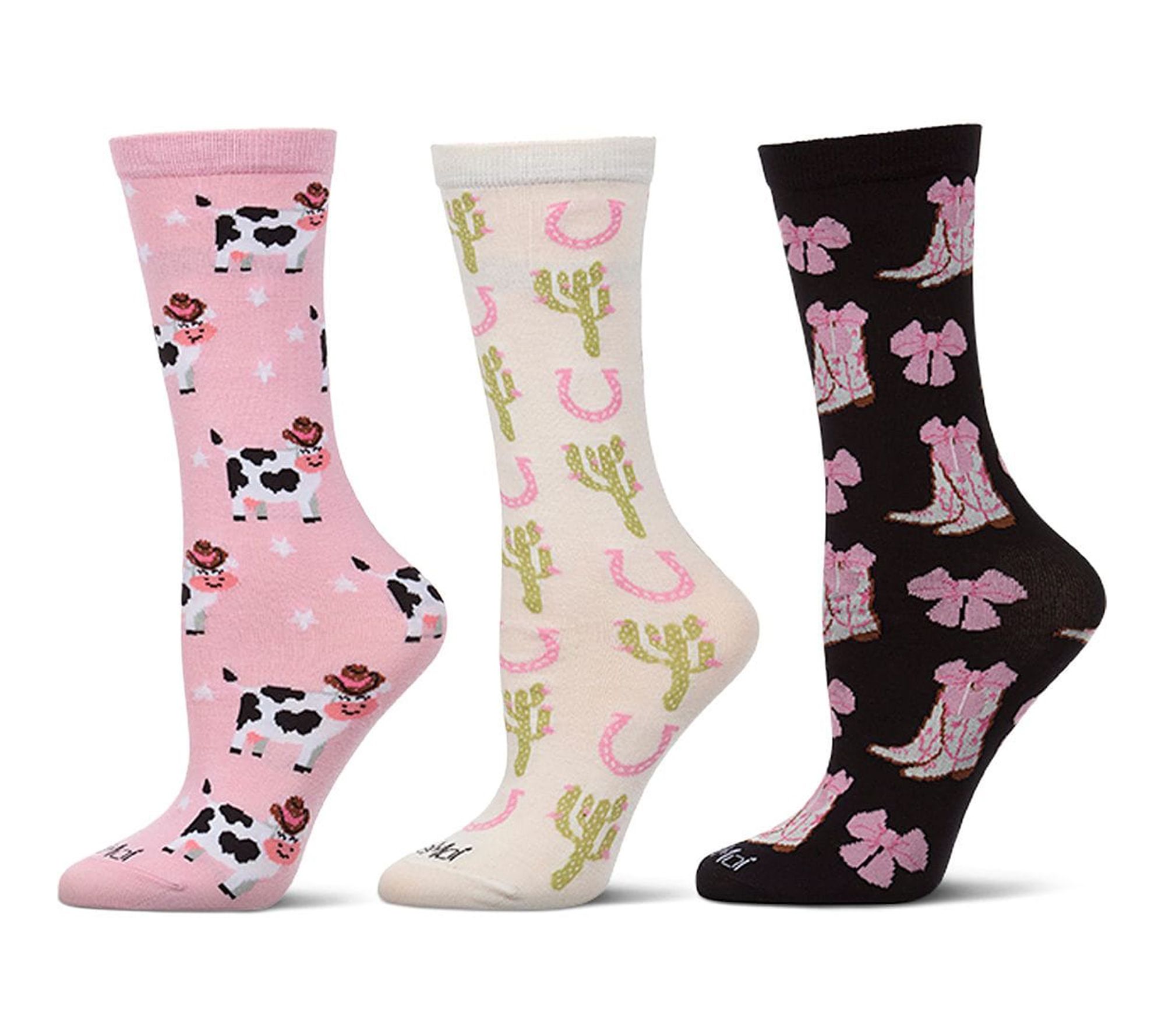 Cowgirls Just Wanna Have Fun 3 Pack Sock Gift Set