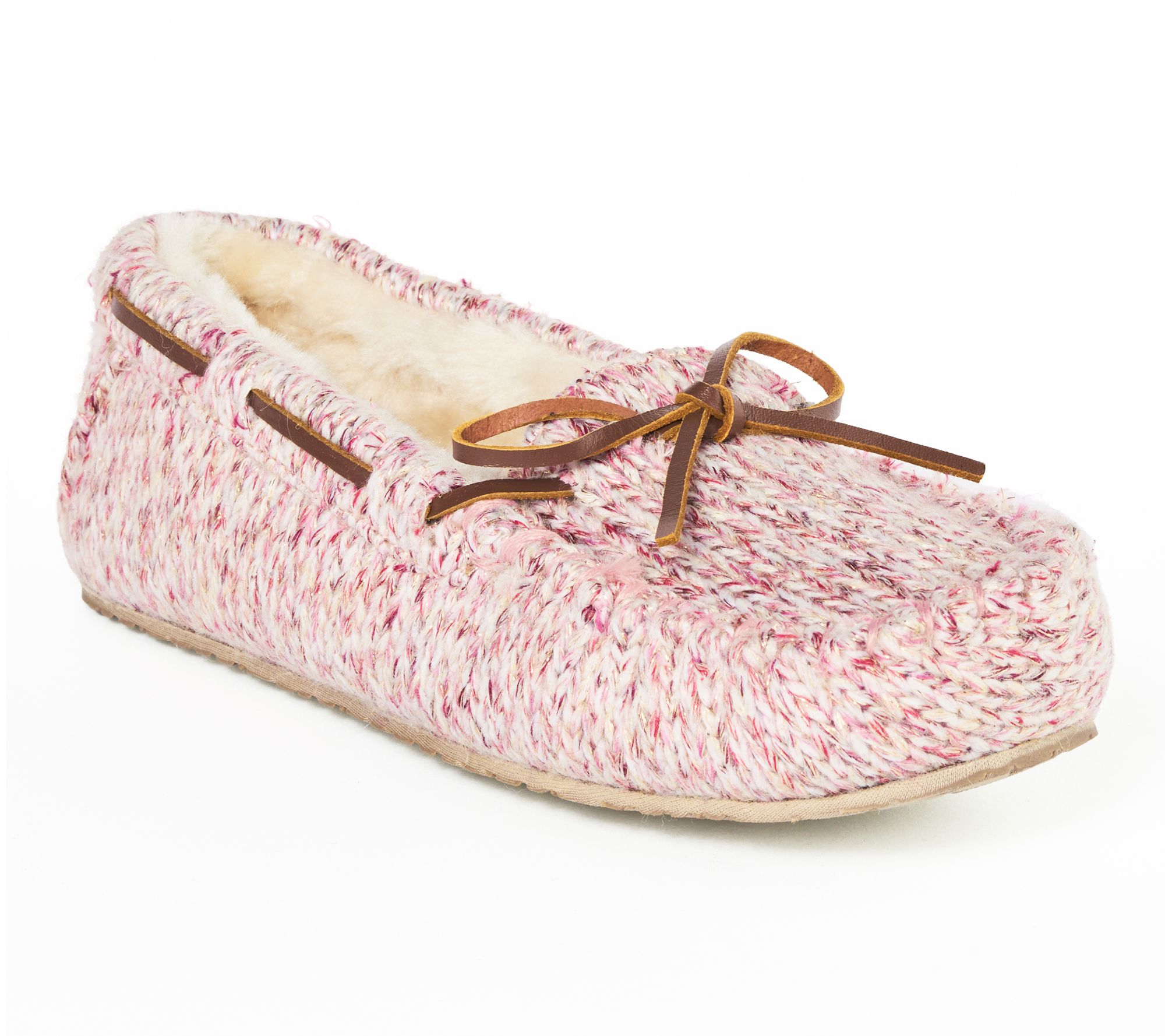 Minnetonka Women's Comfy Moc Sparkle Knit Slippers