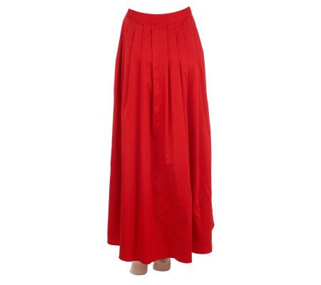 Pleated maxi skirt qvc best sale