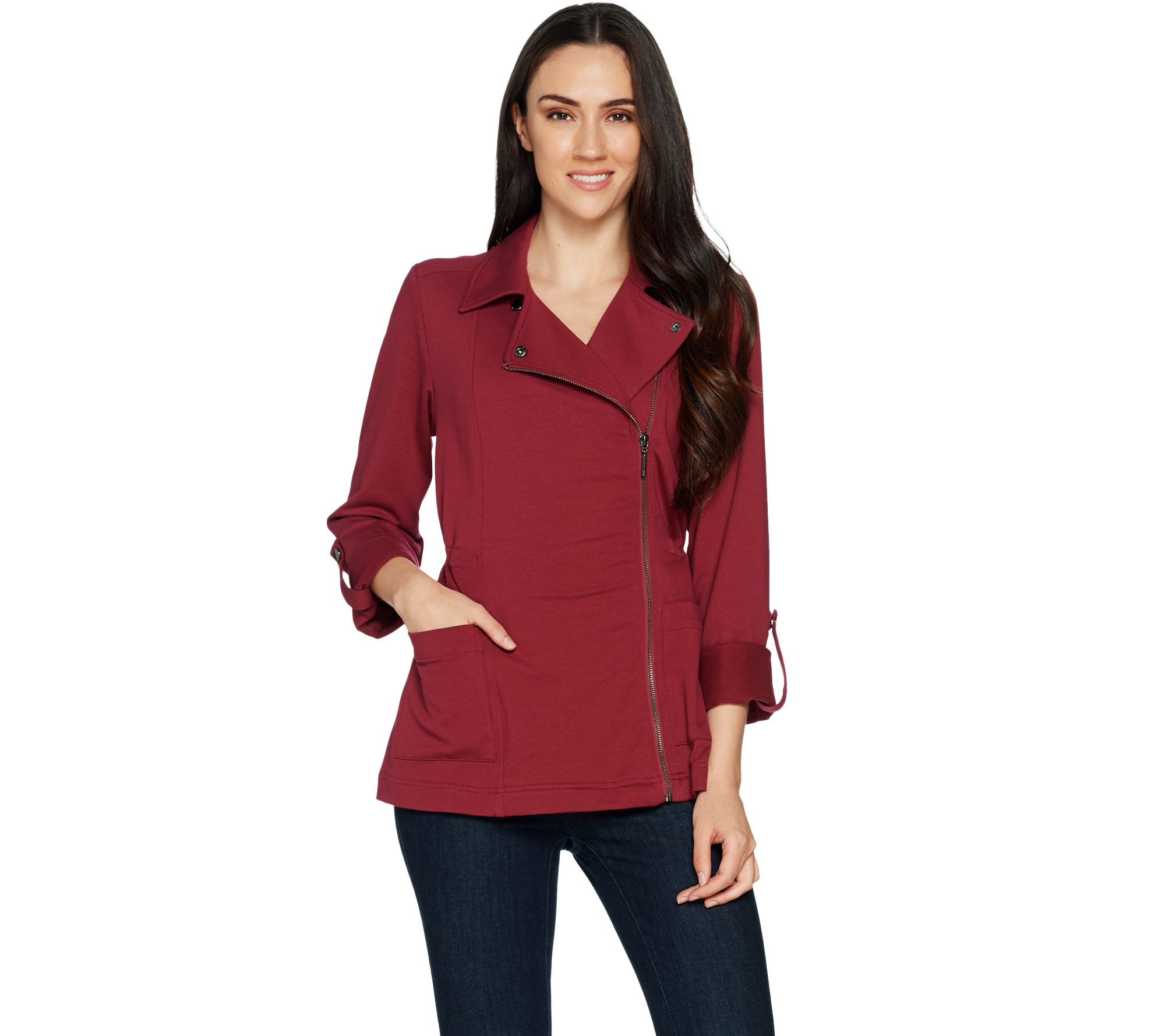 H by Halston French Terry Anorak Jacket - A293977