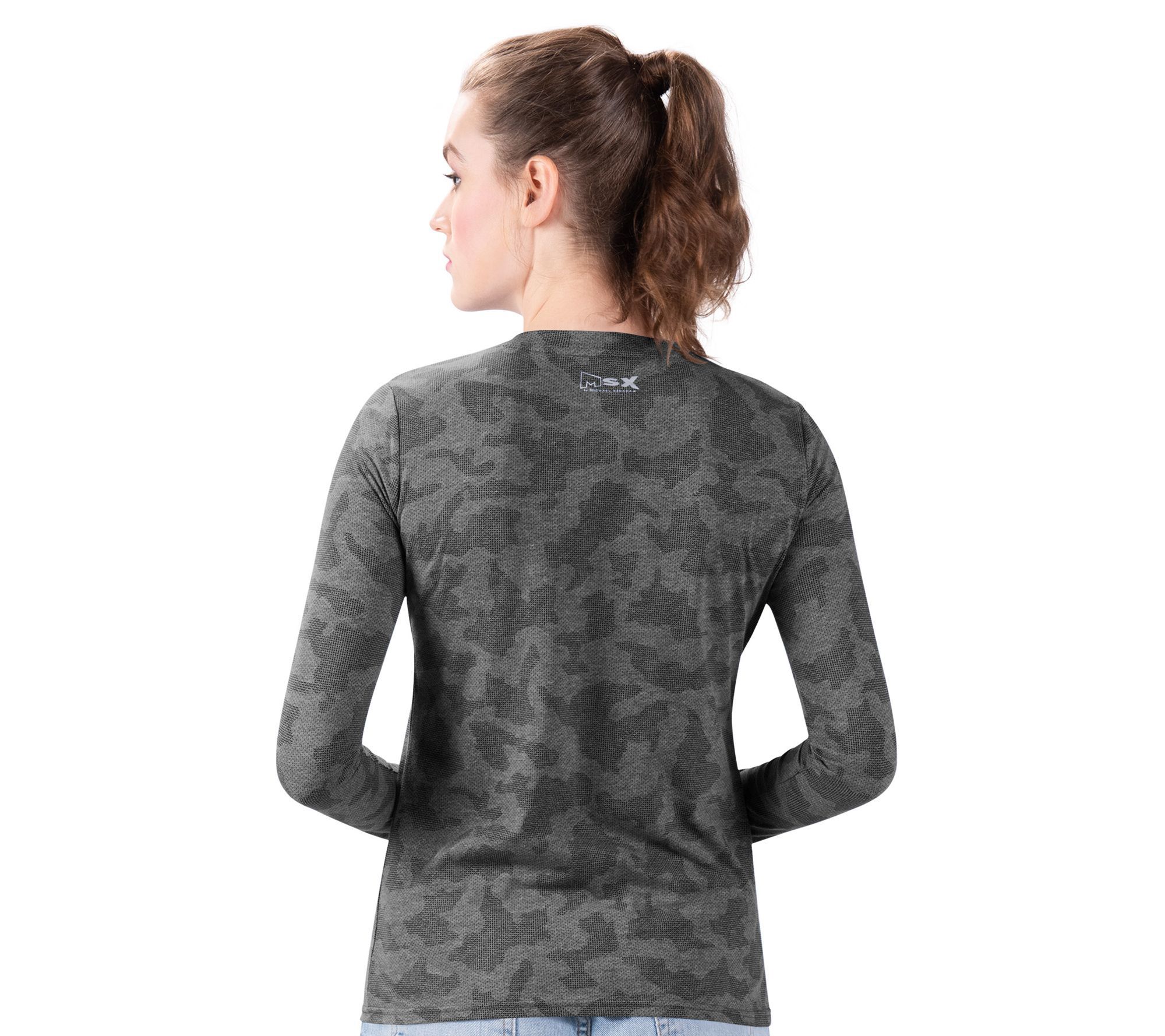 Msx By Michael Strahan For Nfl Womens Camo Long Sleeve 