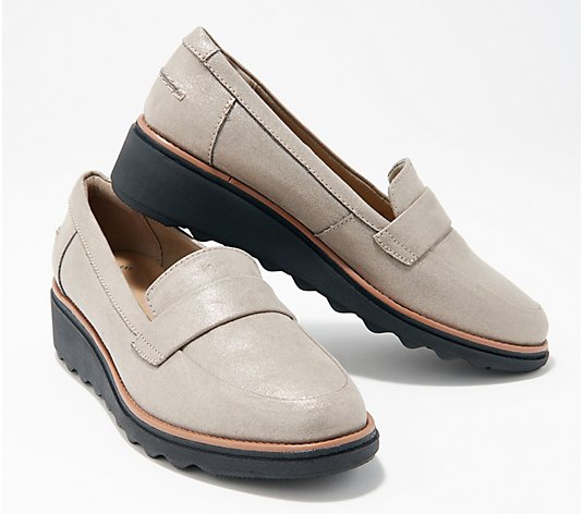 "As Is" Clarks Collection Slip-On Loafers - Sharon Gracie