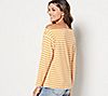 Candace Cameron Bure Off Shoulder Striped Knit Top, 1 of 6