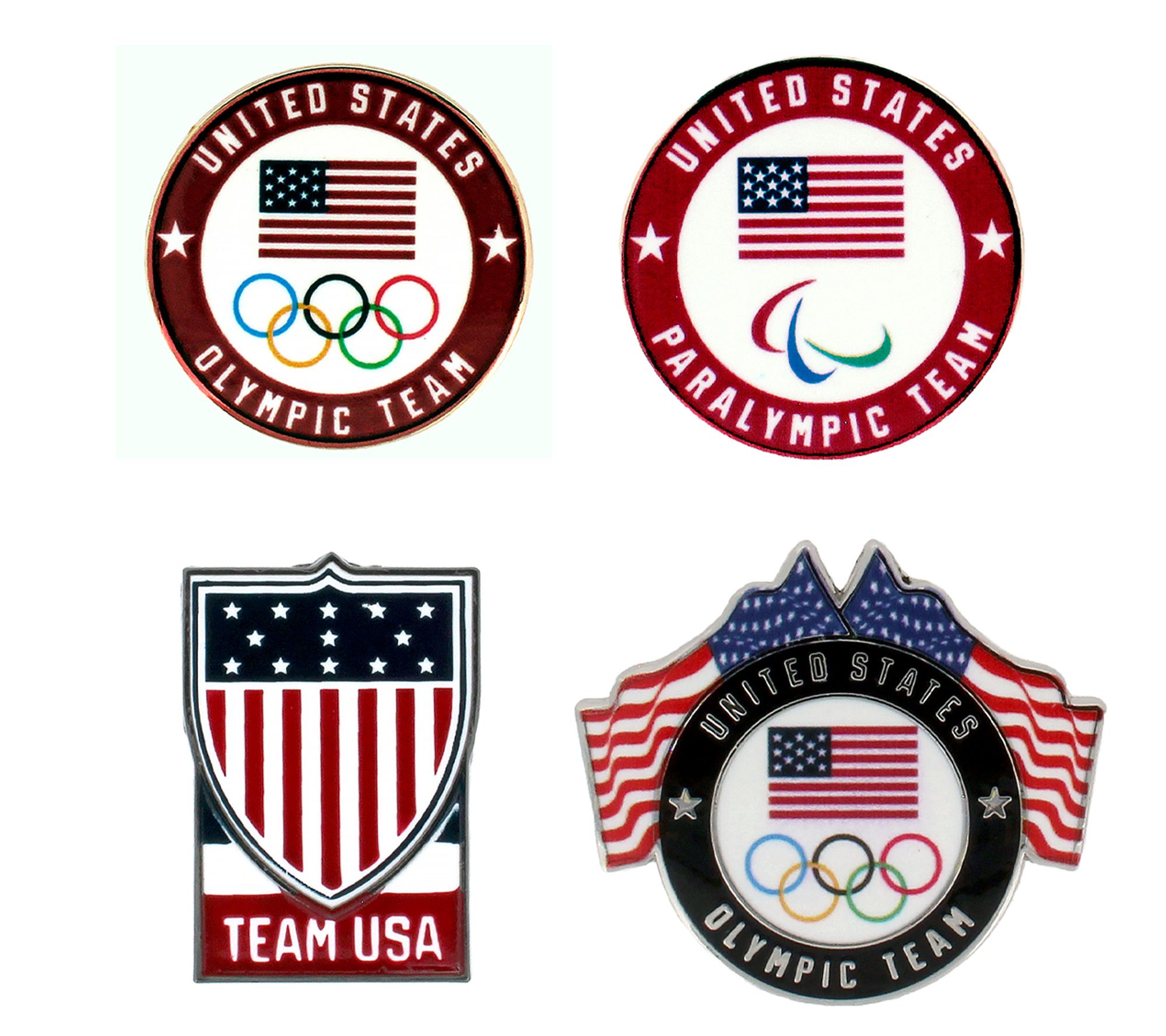 Decathlon Olympic Pin USA Team Undated Sponsor VISA 