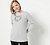 Quacker Factory All Heart Embellished Long-Sleeve Knit Top