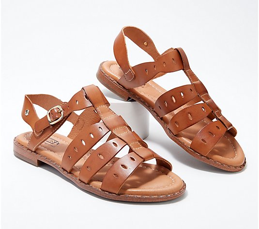 Pikolinos Leather Ankle Strap Sandals - Capri