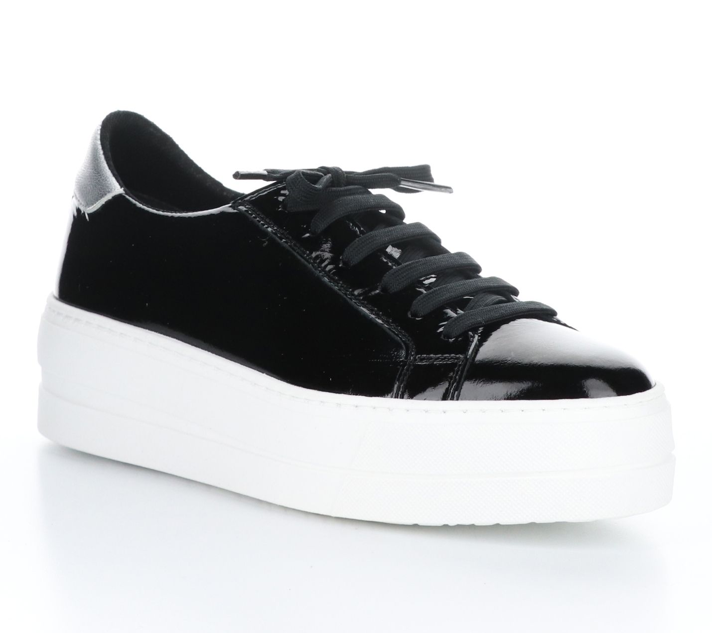 BOS. & CO. Patent Lace Up Fashion Sneakers- MAY A-P - QVC.com