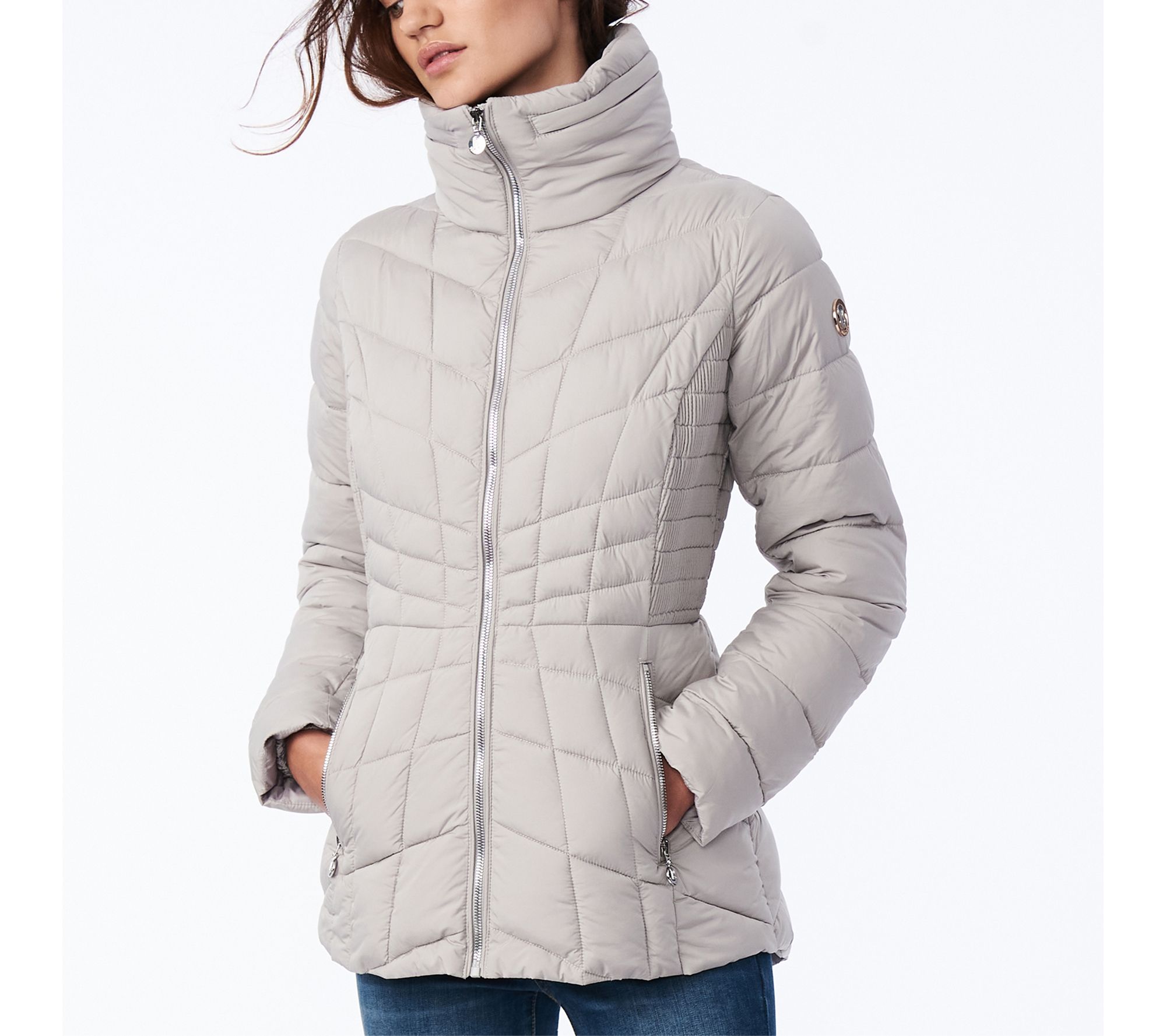 Bernardo microtouch cheap quilted jacket