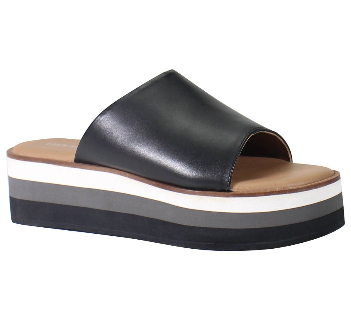 Diba True Slip-on Leather Sandals - Down Ward - QVC.com