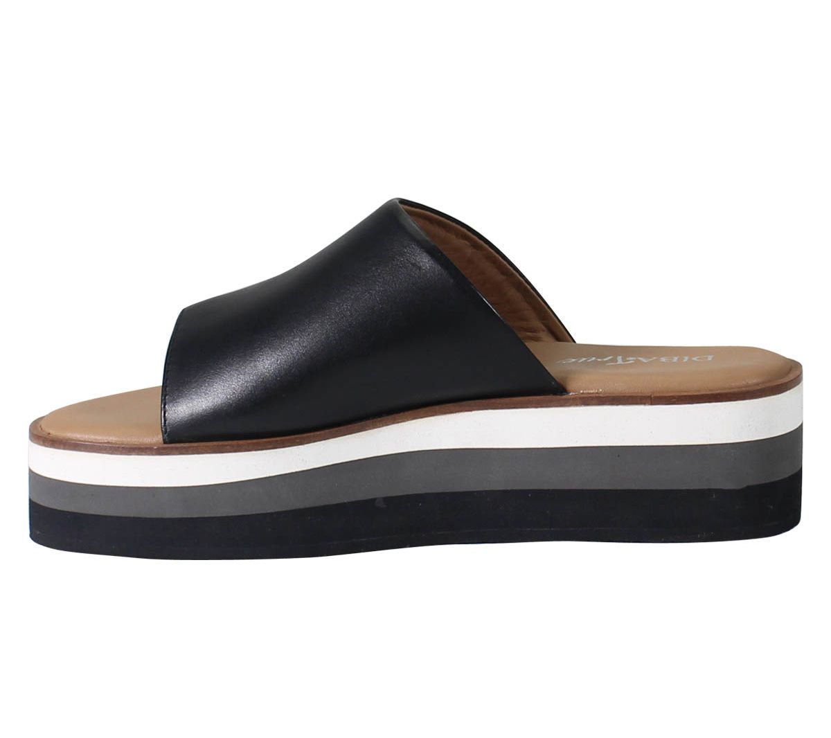 Diba True Slip-on Leather Sandals - Down Ward - QVC.com